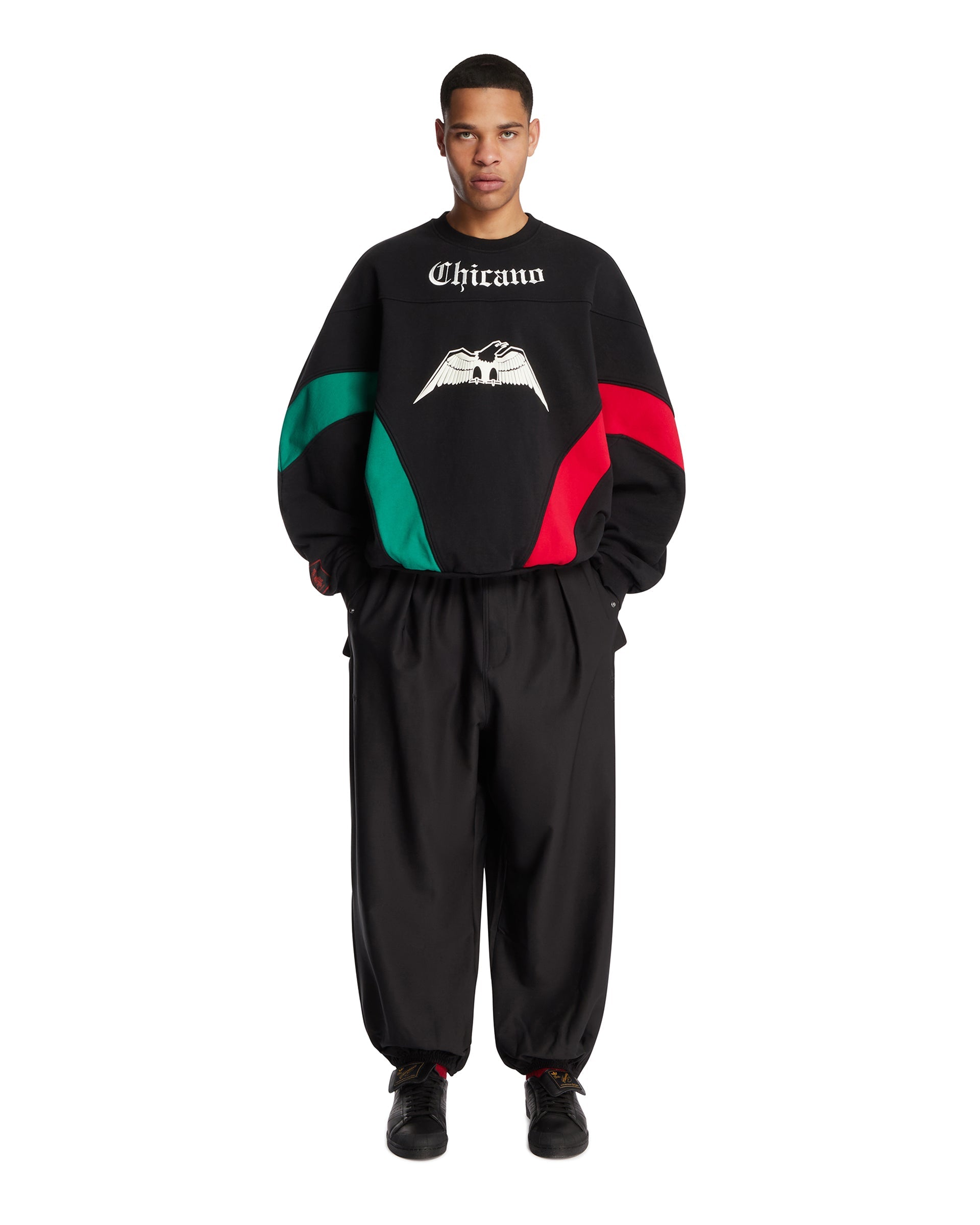 X Willy Chavarria Black Cotton Chicano Sweatshirt Adidas – Гарантія оригінальності – детальний вид - ADIDAS