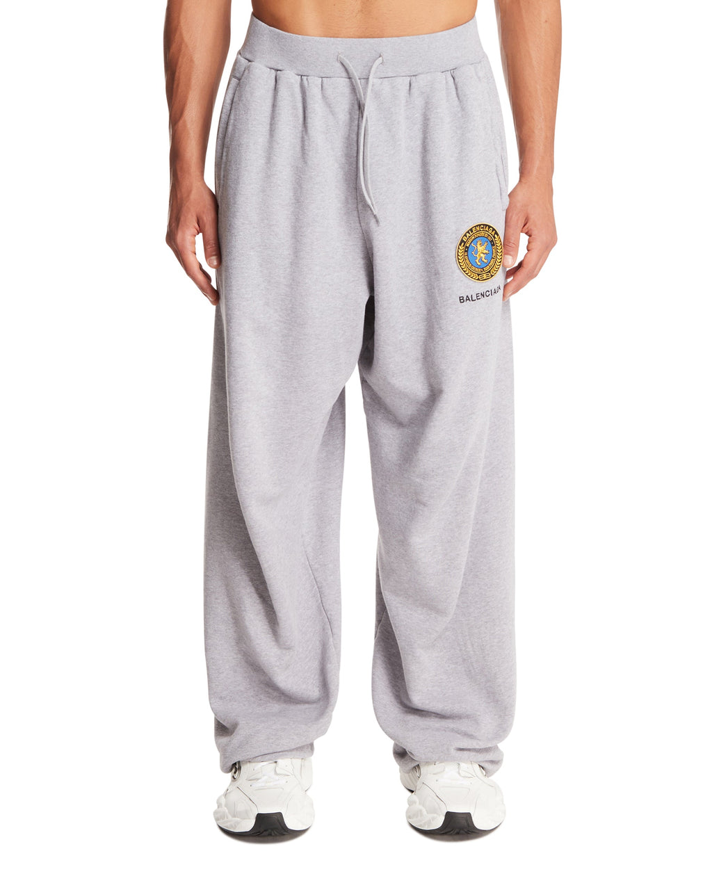 Gray Cotton Jogging Trousers Balenciaga – Гарантія оригінальності – боковий вид
