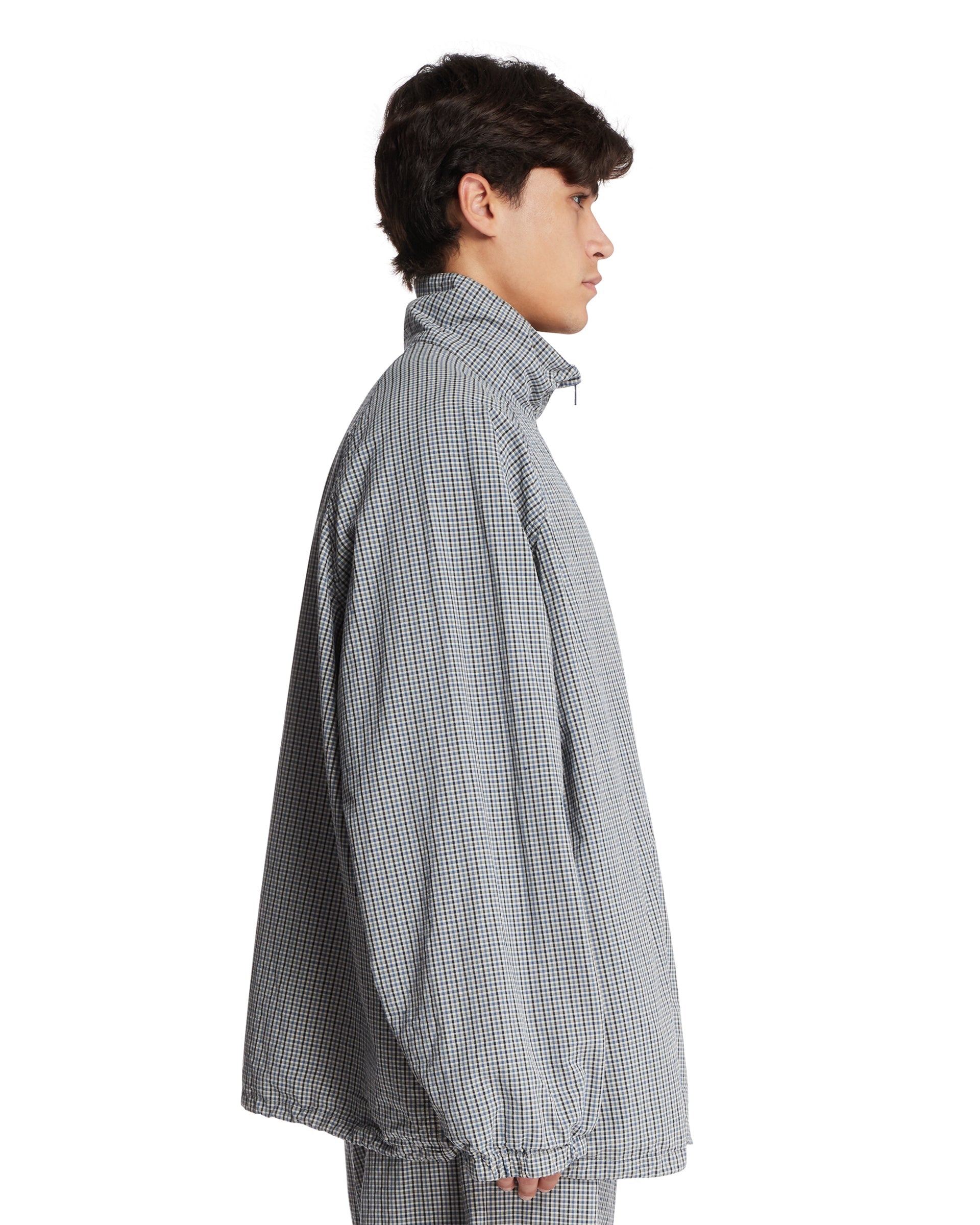 Blue Checkered Zip Jacket - BALENCIAGA