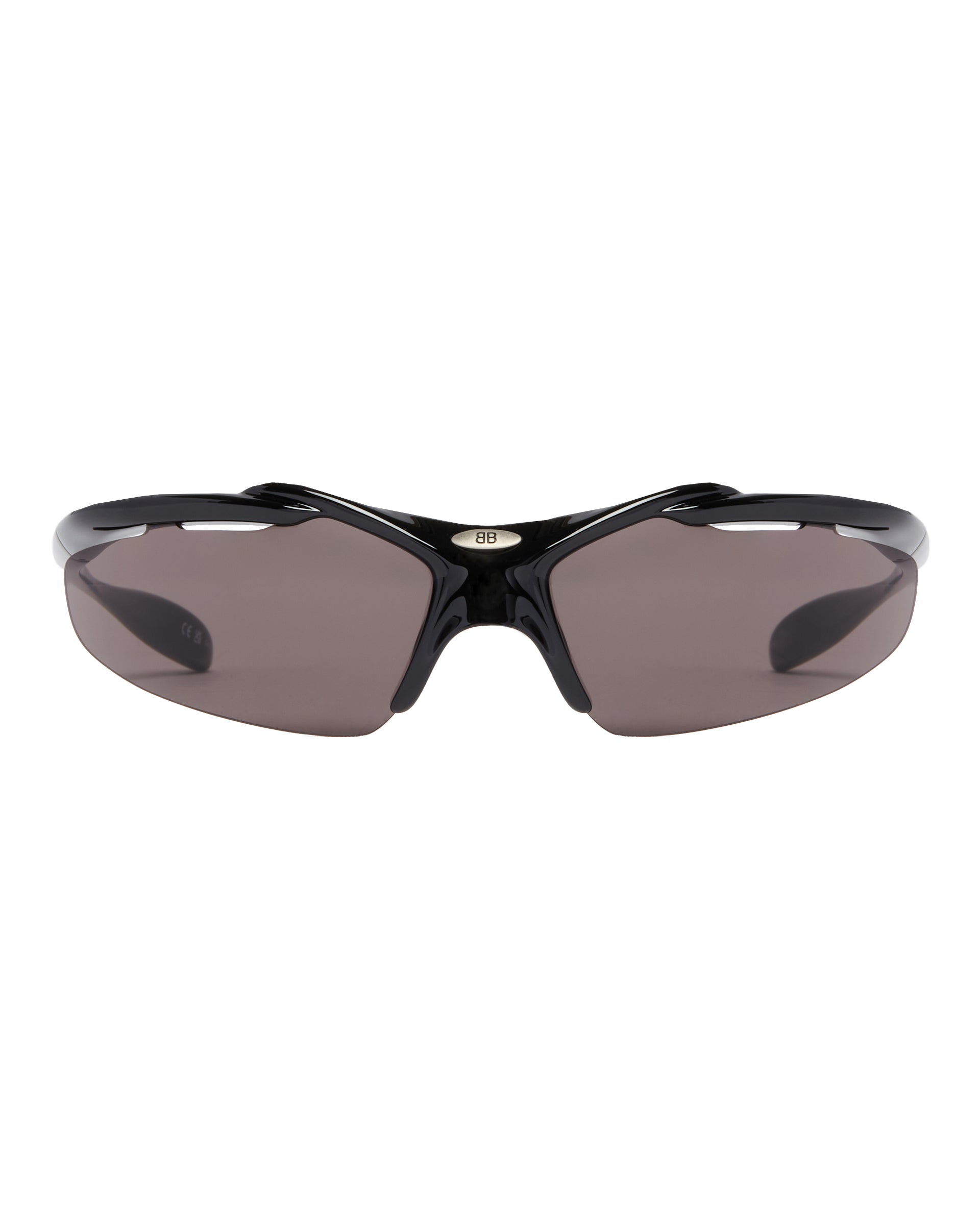 Black Turbo D-Frame Sunglasses Balenciaga – Гарантія оригінальності – вид ззаду - BALENCIAGA
