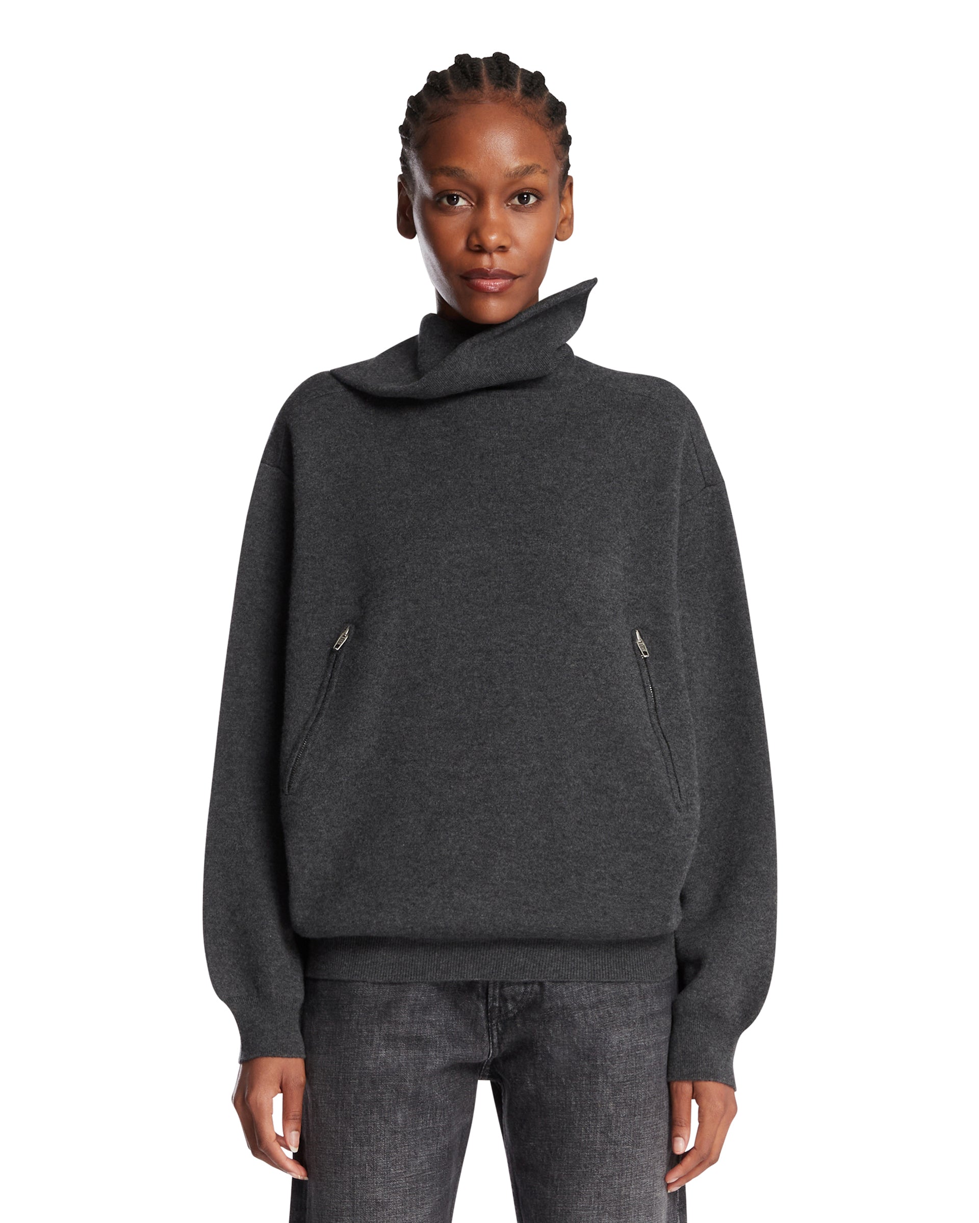 Gray Back To Front Sweater Balenciaga – Гарантія оригінальності – боковий вид