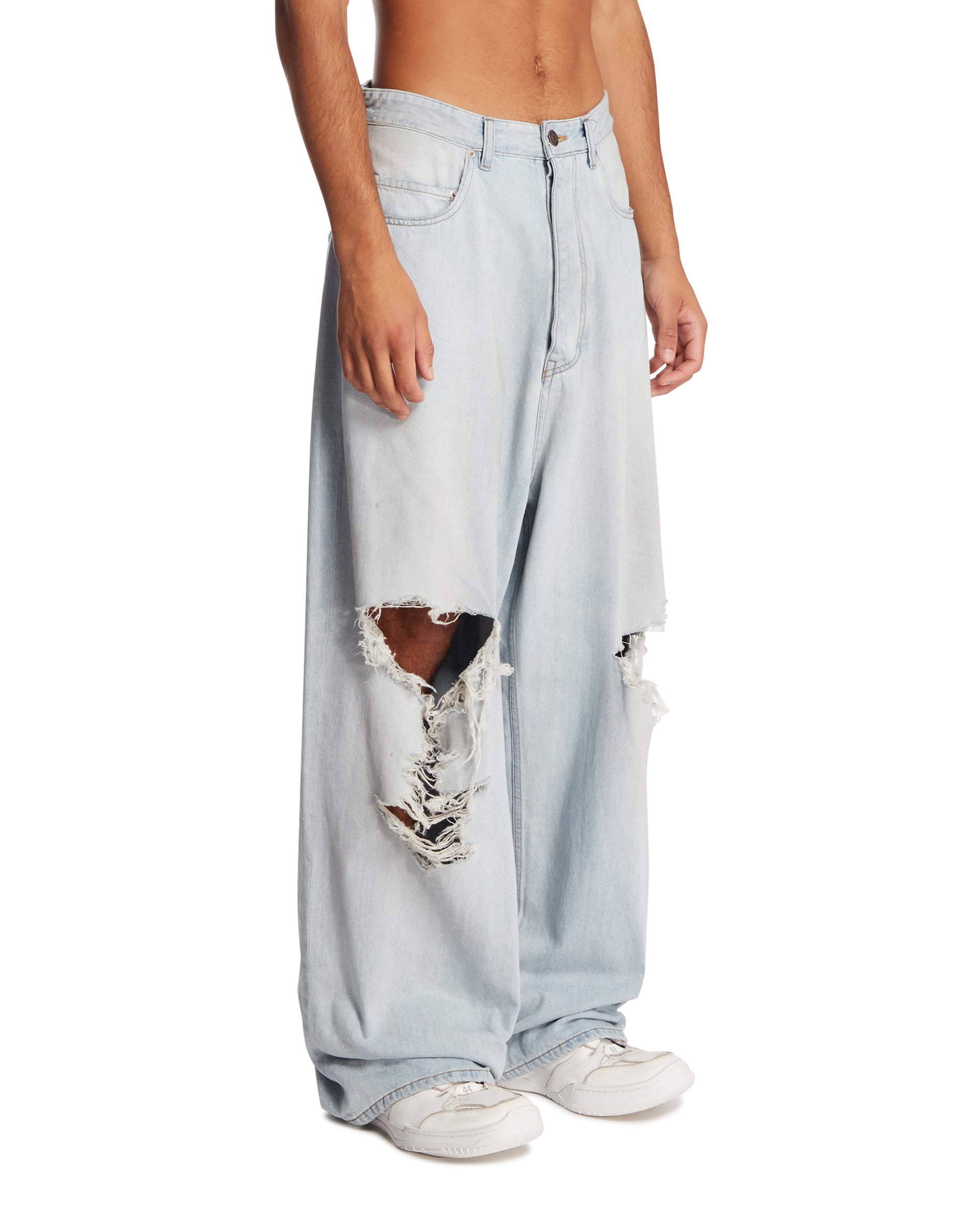 Оригінальна Blue Baggy Denim Jeans Balenciaga – вид ззаду