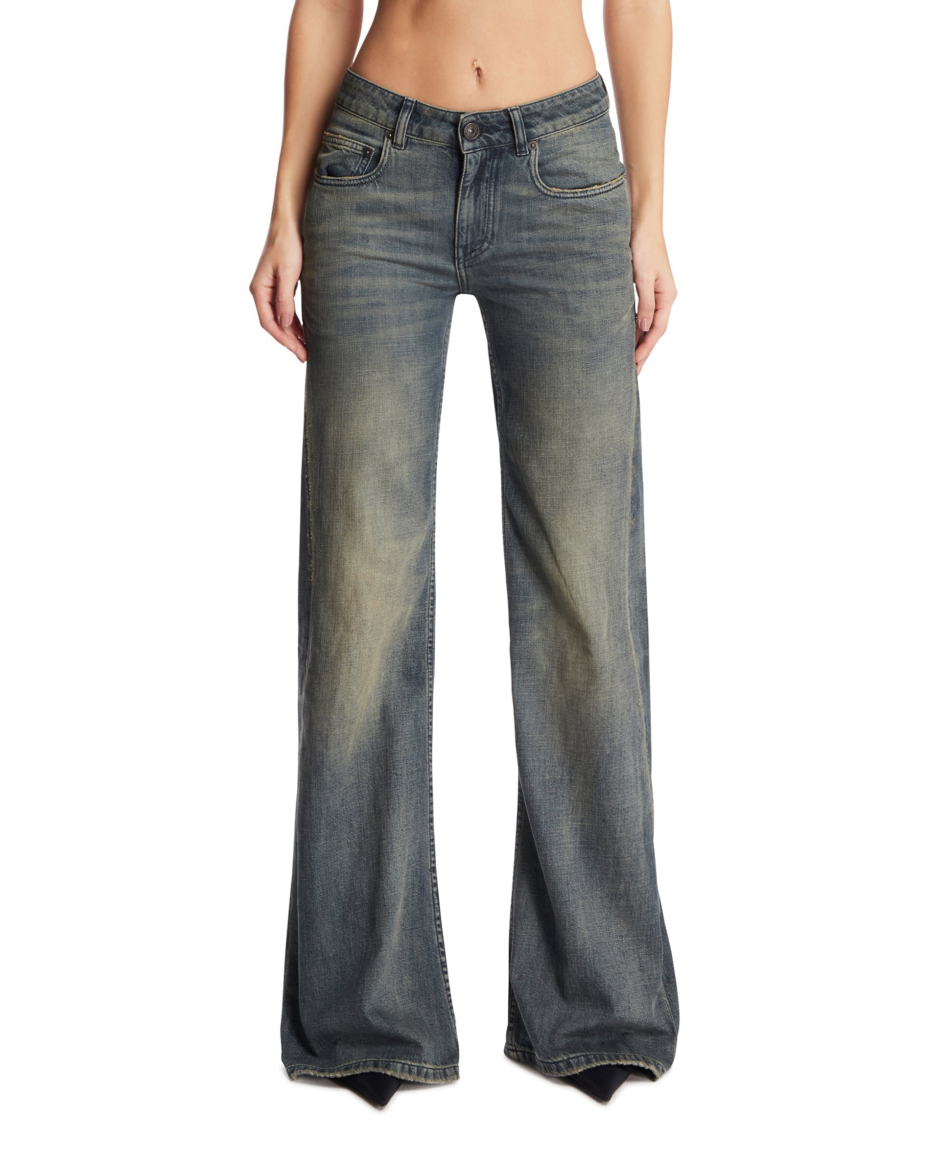 Blue Wide-Leg Pants Balenciaga оригінал – Купити в Україні – боковий вид