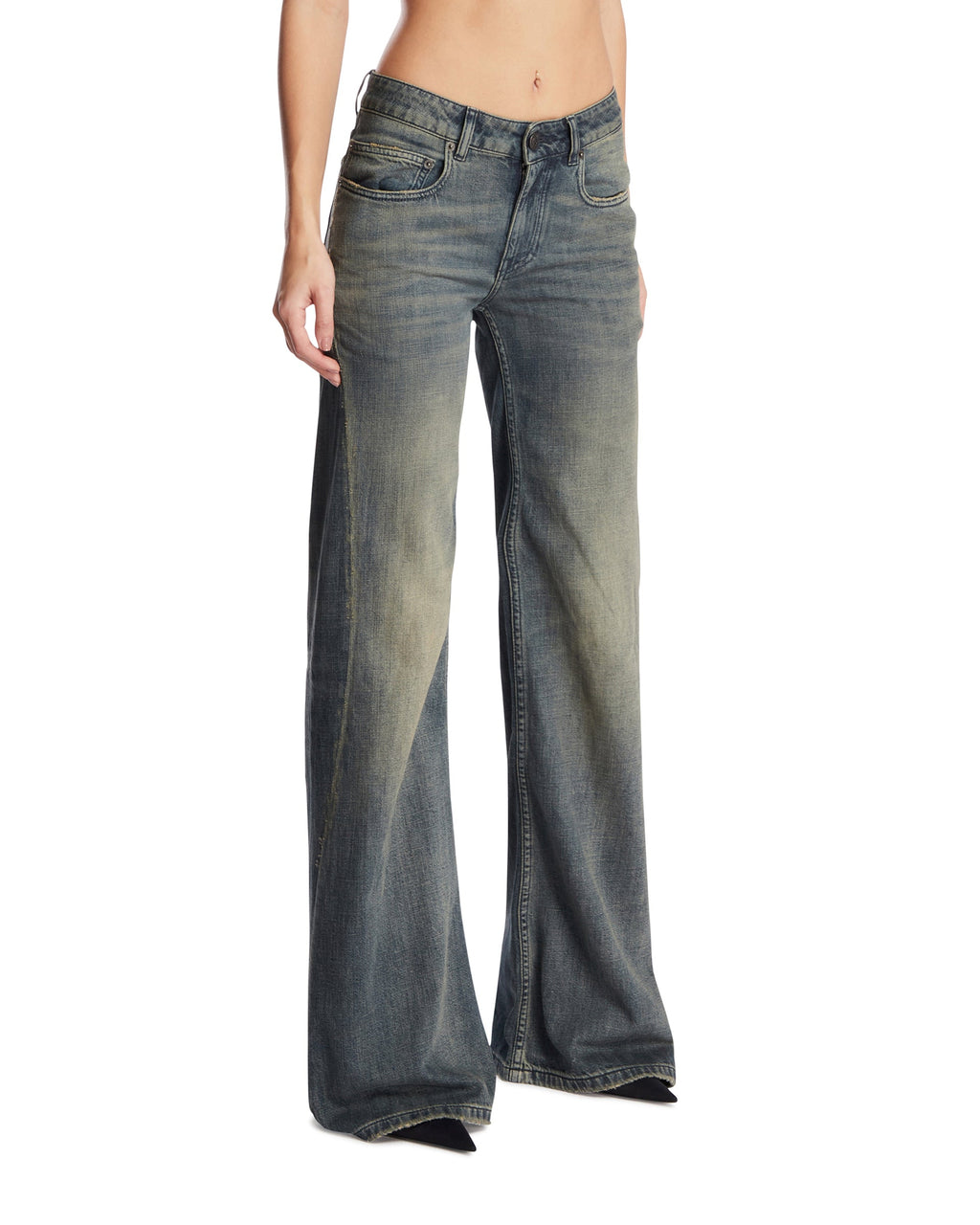 Blue Wide-Leg Pants Balenciaga оригінал – Купити в Україні – вид ззаду