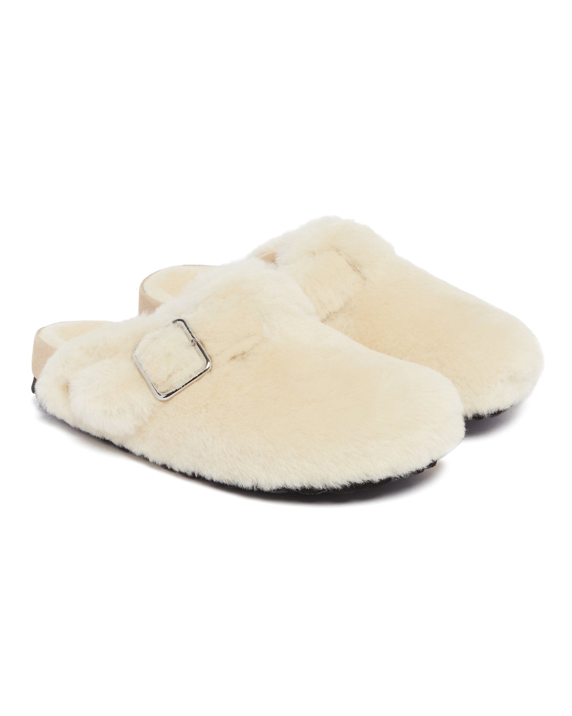 White 1774 Boston Shearling Slippers Birkenstock оригінал – Купити в Україні – детальний вид - BIRKENSTOCK