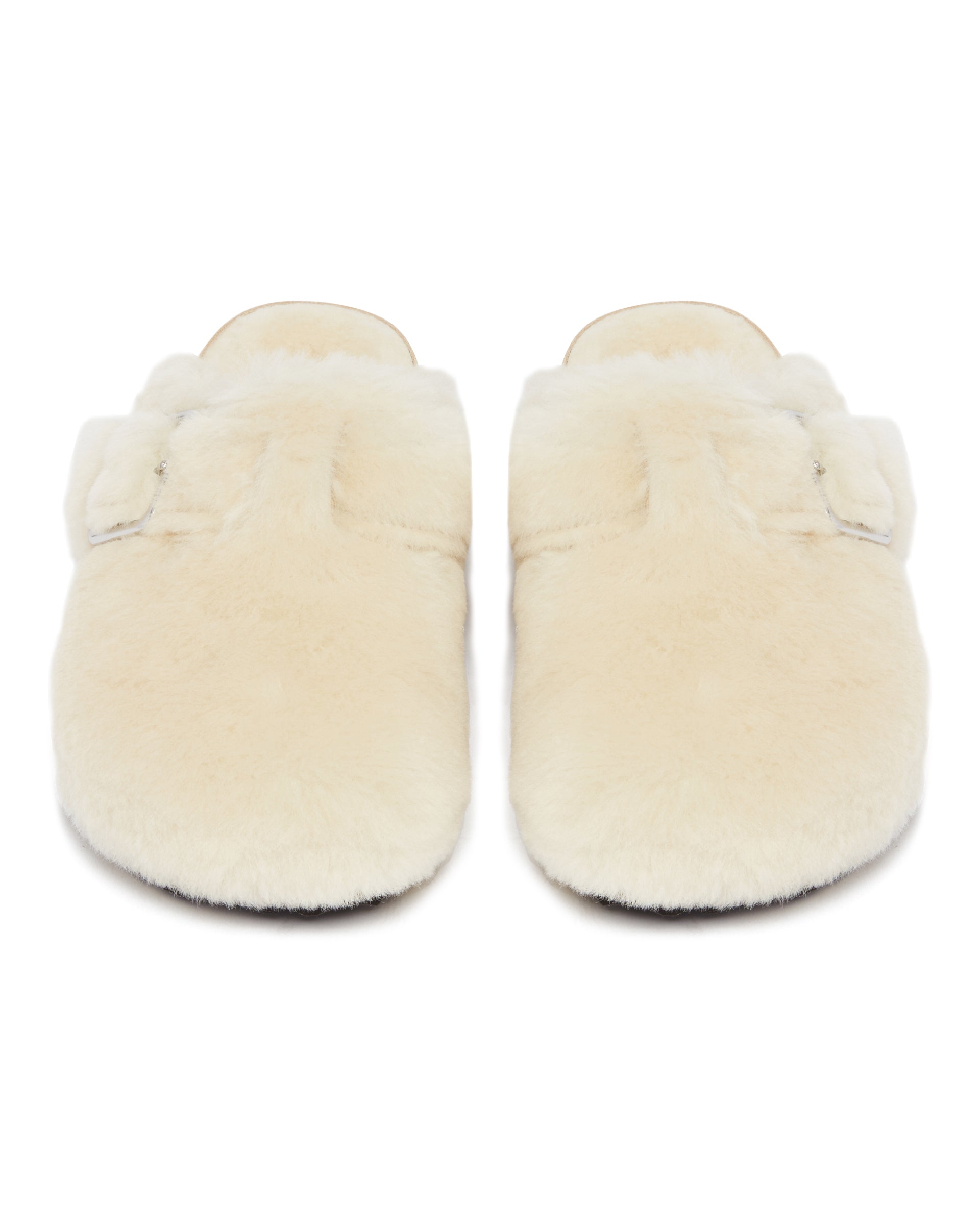 White 1774 Boston Shearling Slippers Birkenstock оригінал – Купити в Україні – збільшений вид - BIRKENSTOCK