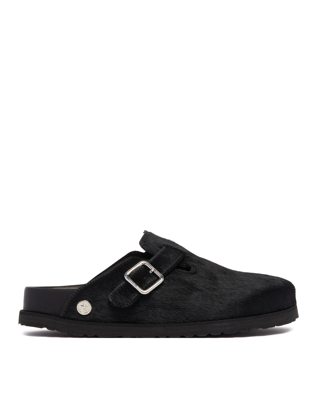 Оригінальна Black 1774 Boston Pony Hair Slippers Birkenstock – боковий вид