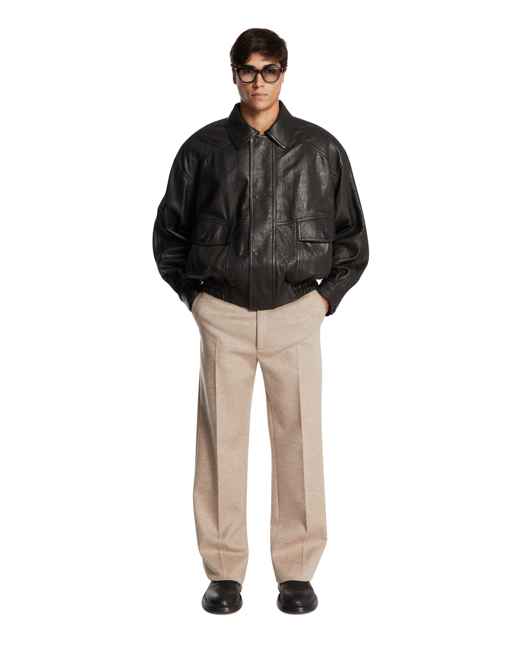 Beige Wool And Cashmere Trousers Bottega veneta оригінал – Купити в Україні – детальний вид