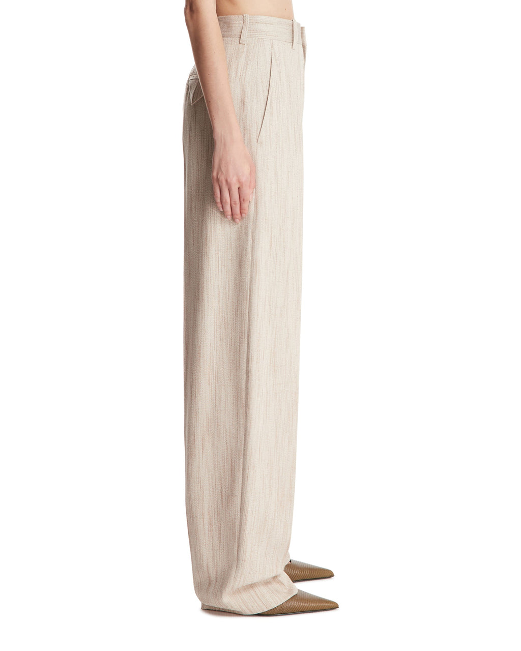 Beige Silk And Viscose Pants Bottega veneta оригінал – Купити в Україні – збільшений вид