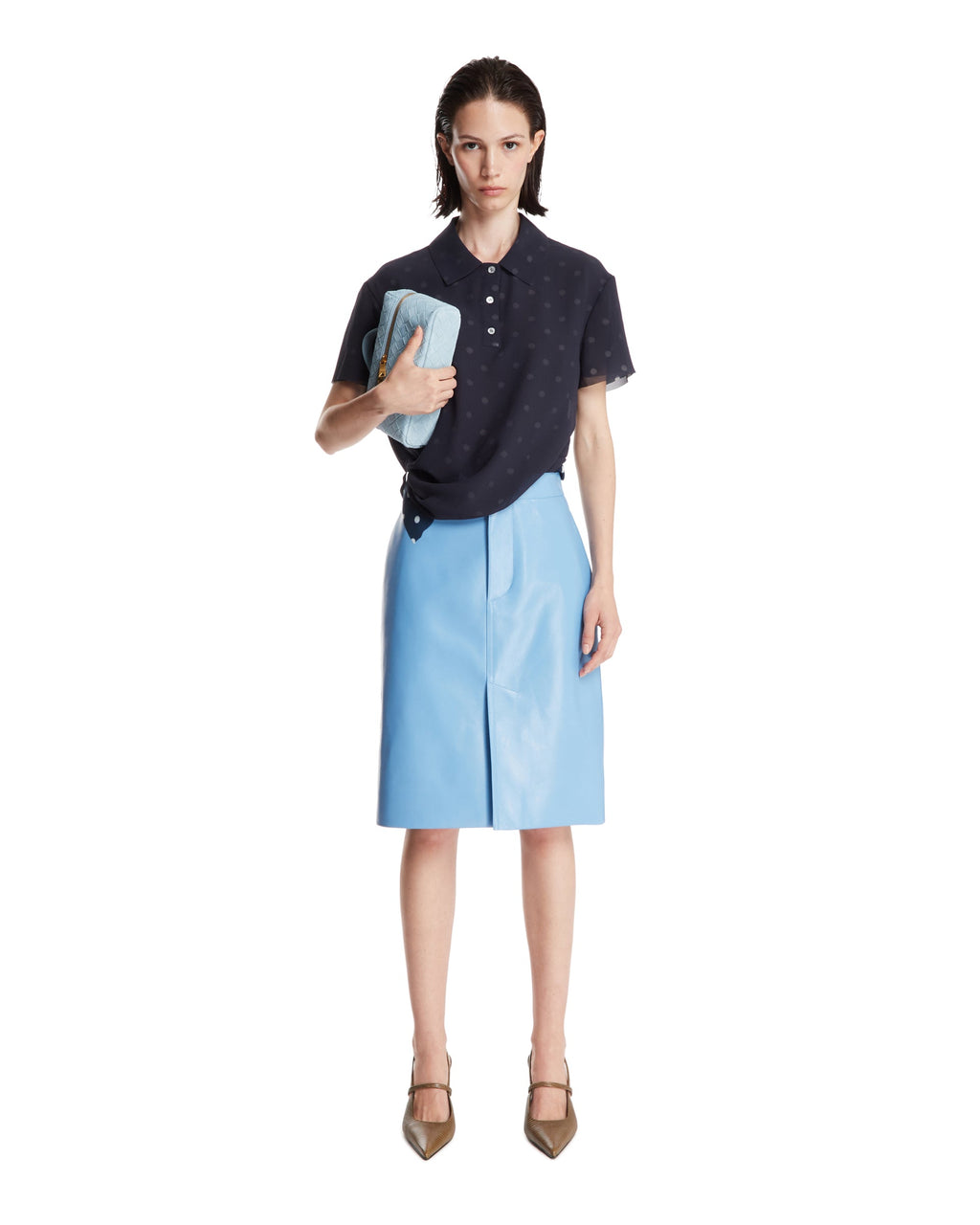 Blue Leather Skirt Bottega veneta оригінал – Купити в Україні – детальний вид