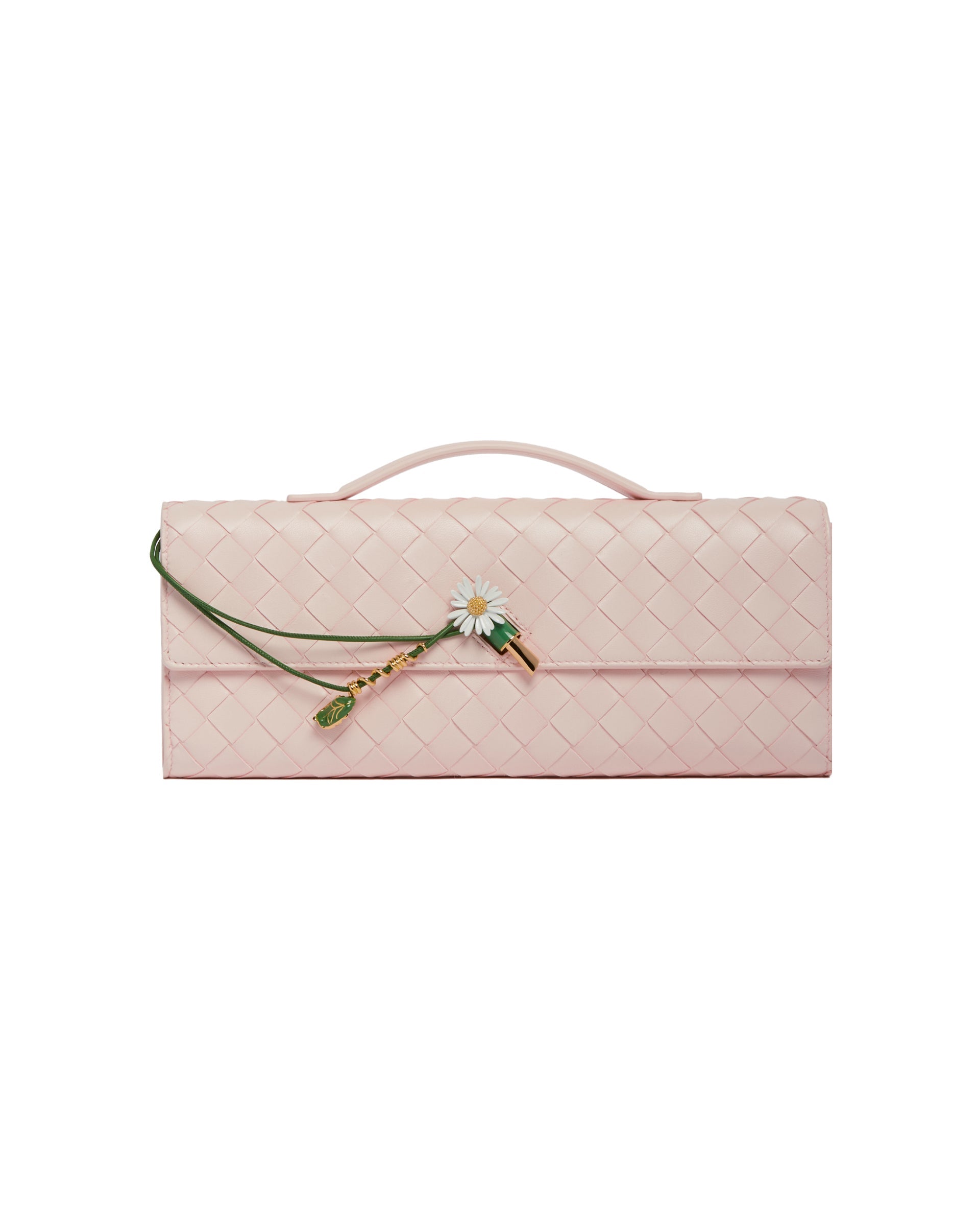 Pink Andiamo Clutch Bottega veneta оригінал – Купити в Україні – вид ззаду