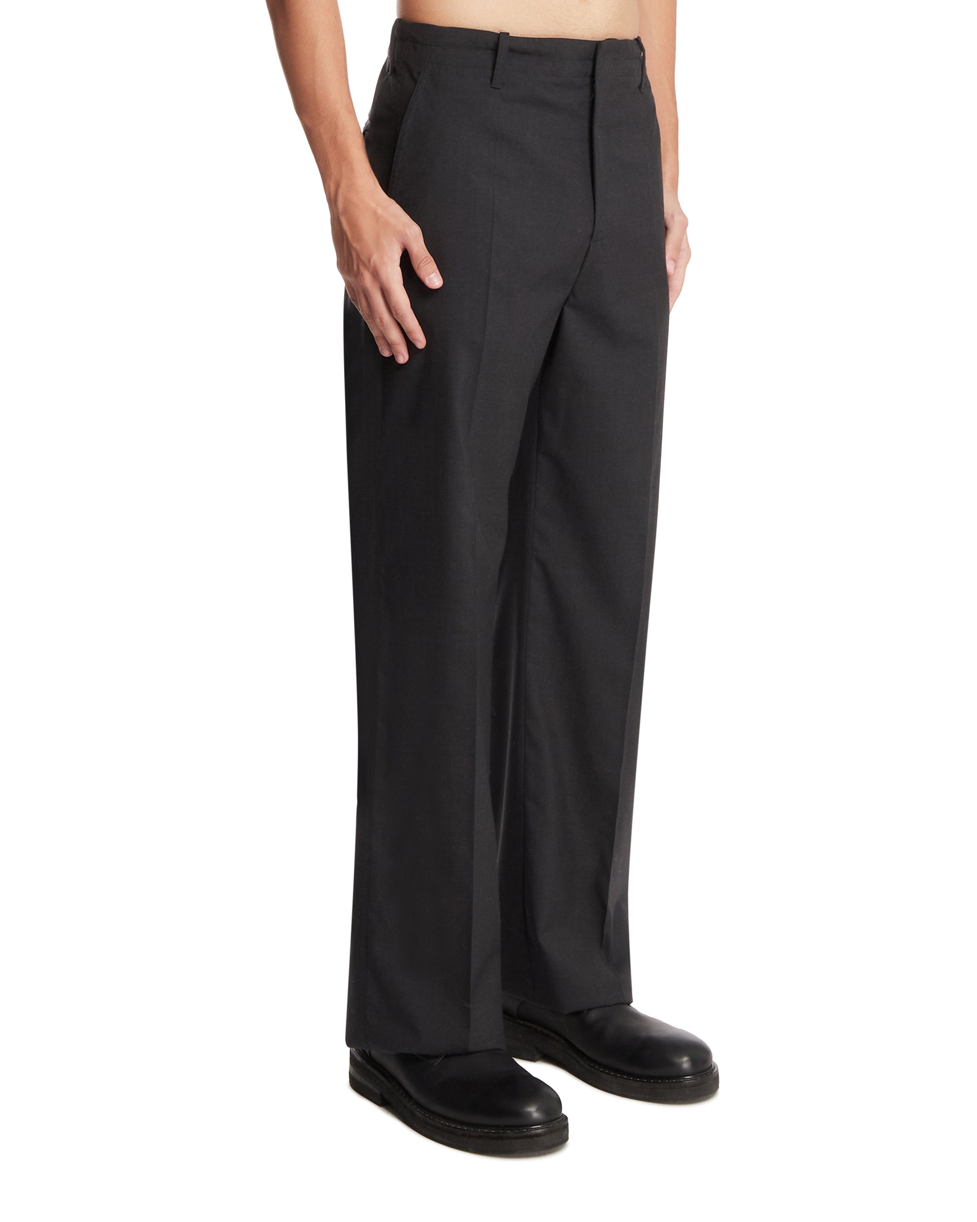 Оригінальна Gray Wool Pants Bottega veneta – вид ззаду