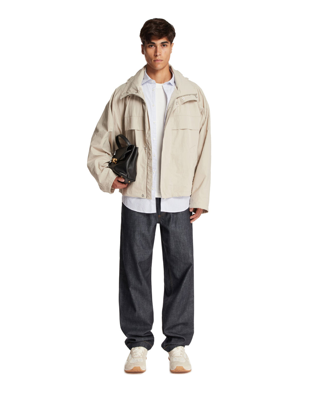 Beige Technical Nylon Jacket Bottega veneta – Гарантія оригінальності – детальний вид