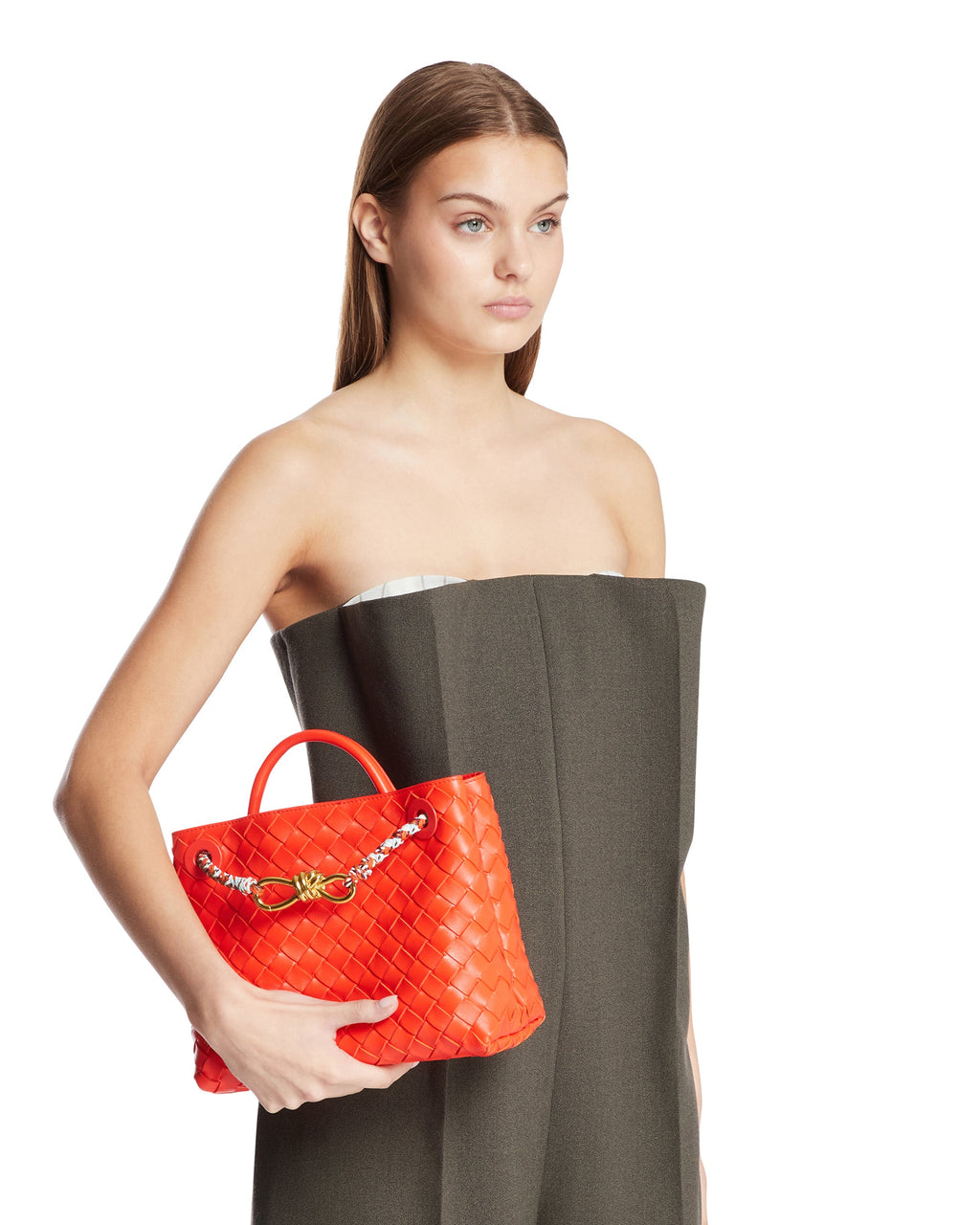Orange Small Andiamo Bag Bottega veneta оригінал – Купити в Україні – детальний вид
