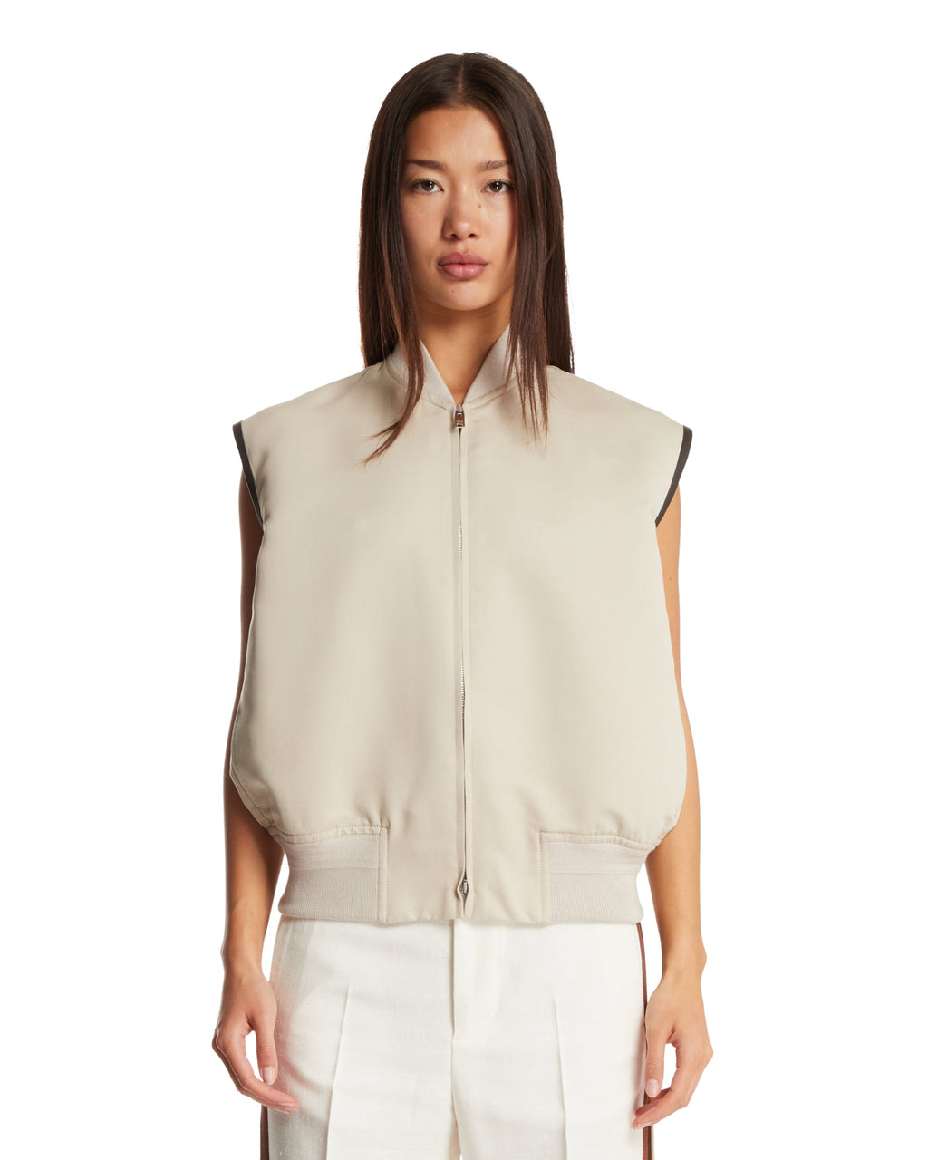 Оригінальна White Twill Gilet Bottega veneta – боковий вид