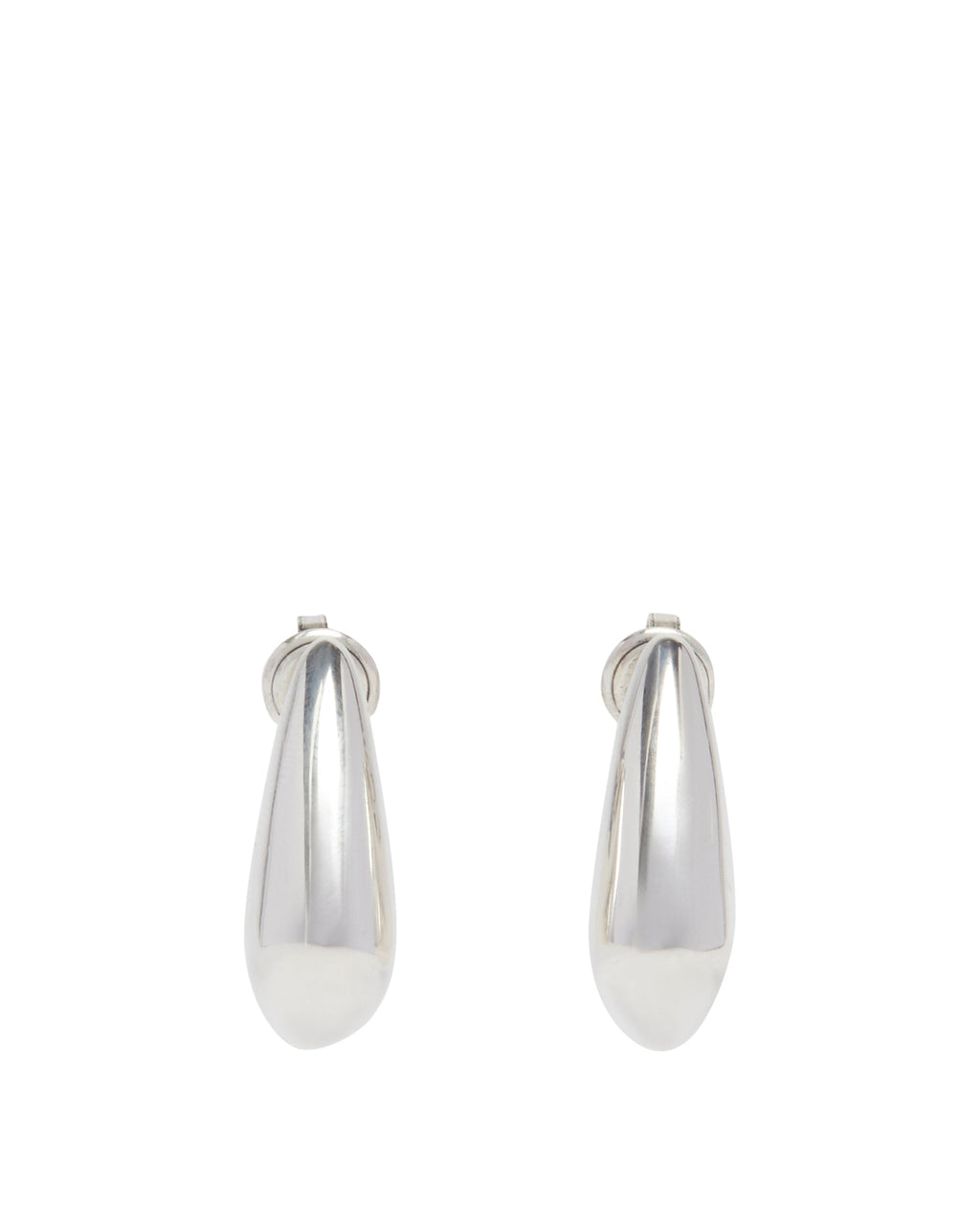Silver Fin Mini Earrings Bottega veneta – Гарантія оригінальності – боковий вид