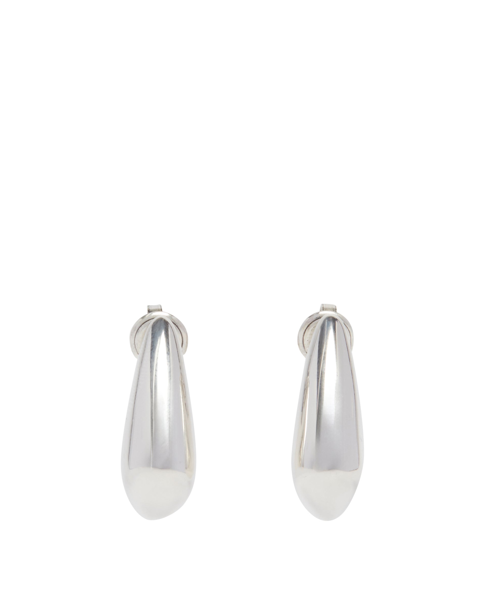 Silver Fin Mini Earrings Bottega veneta – Гарантія оригінальності – боковий вид