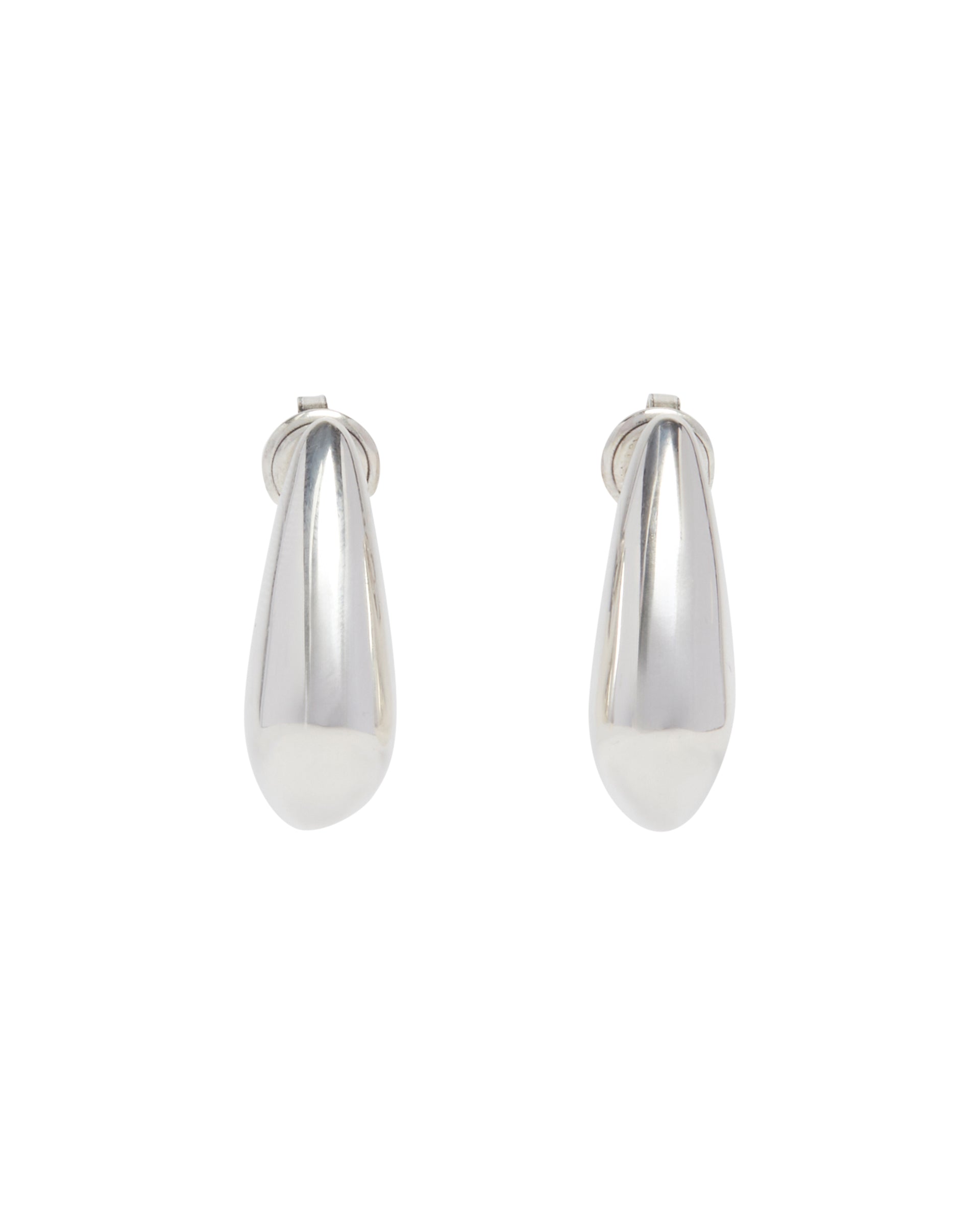Silver Fin Mini Earrings Bottega veneta – Гарантія оригінальності – вид ззаду