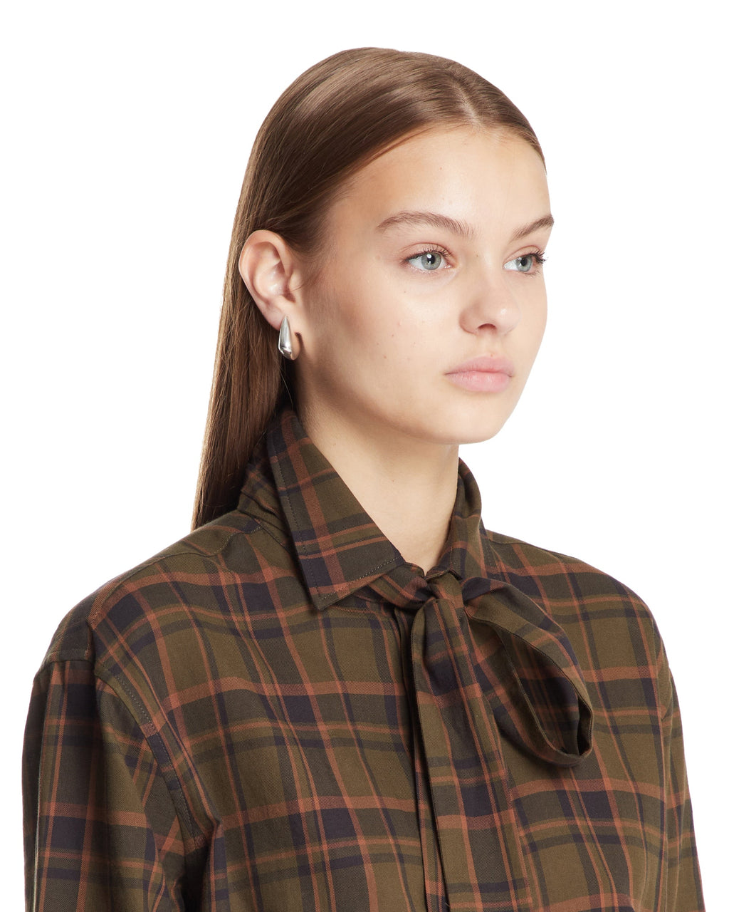 Silver Fin Mini Earrings Bottega veneta – Гарантія оригінальності – детальний вид
