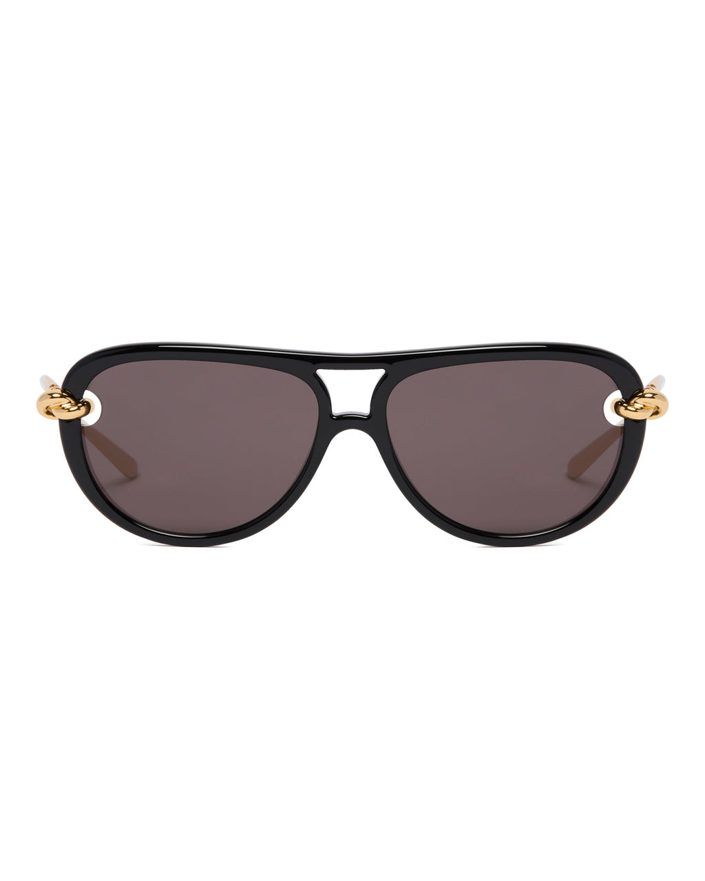 Оригінальна Black Aviator Knot Sunglasses Bottega veneta – вид ззаду