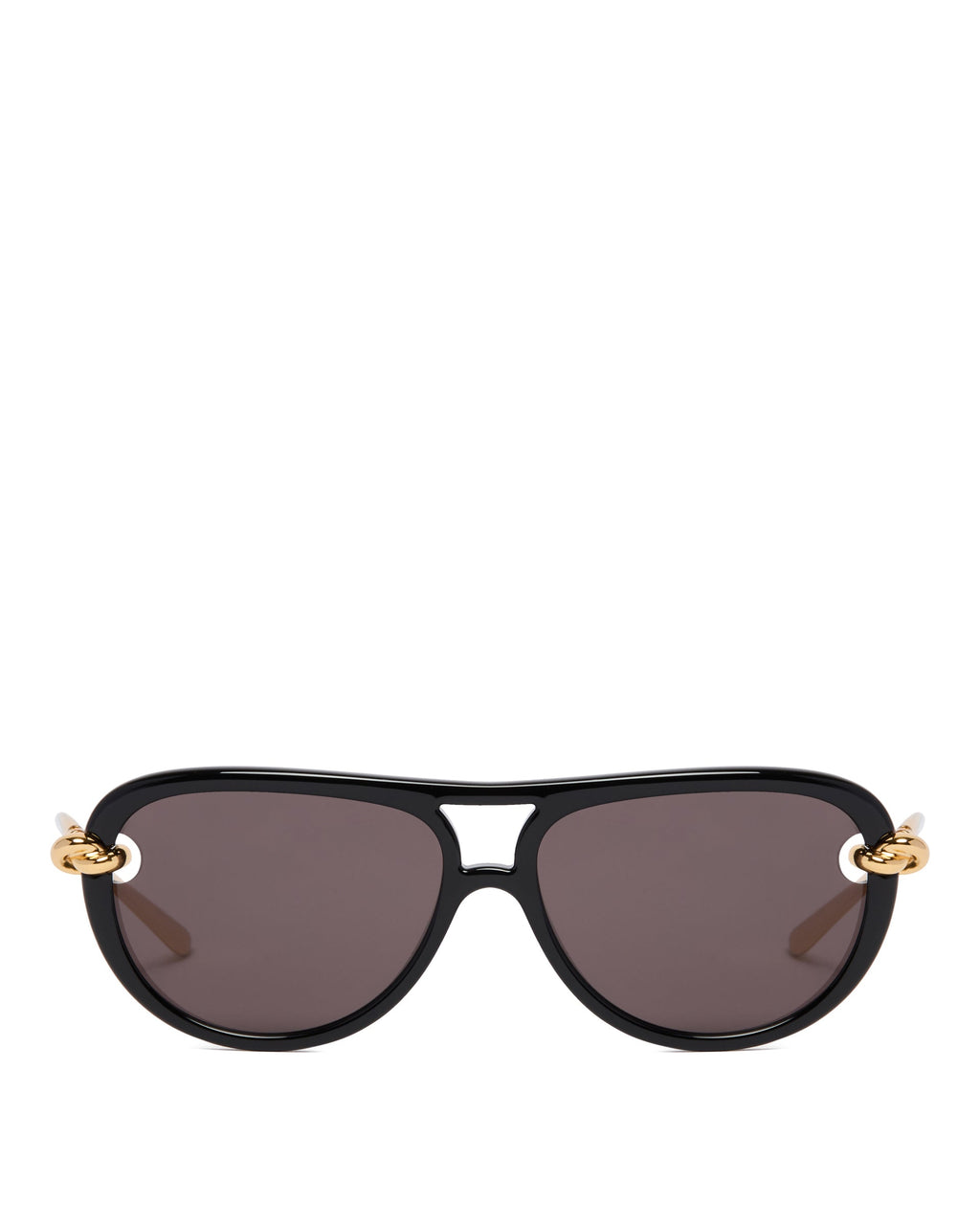 Оригінальна Black Aviator Knot Sunglasses Bottega veneta – боковий вид