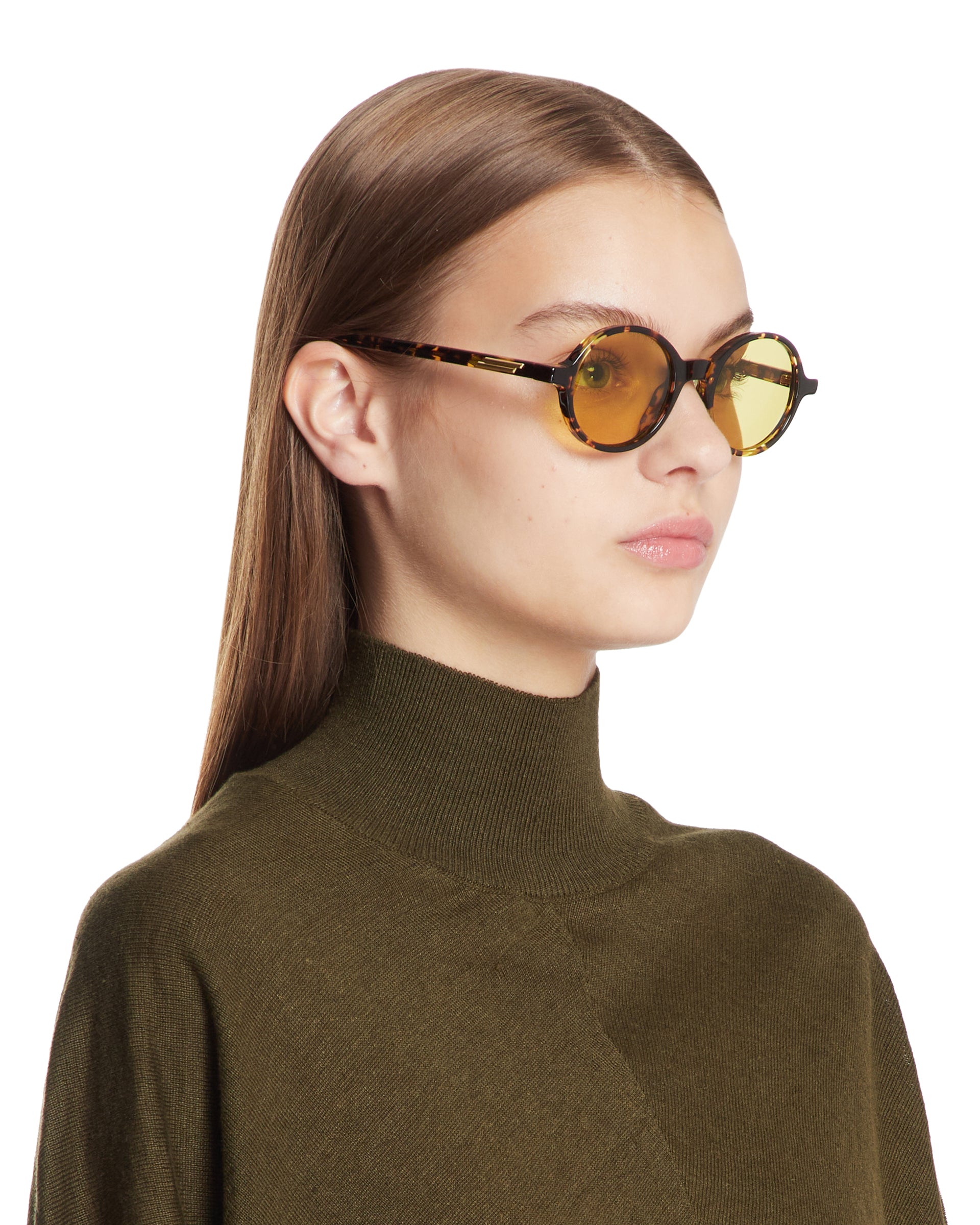 Classic Round Sunglasses Bottega veneta – Гарантія оригінальності – детальний вид