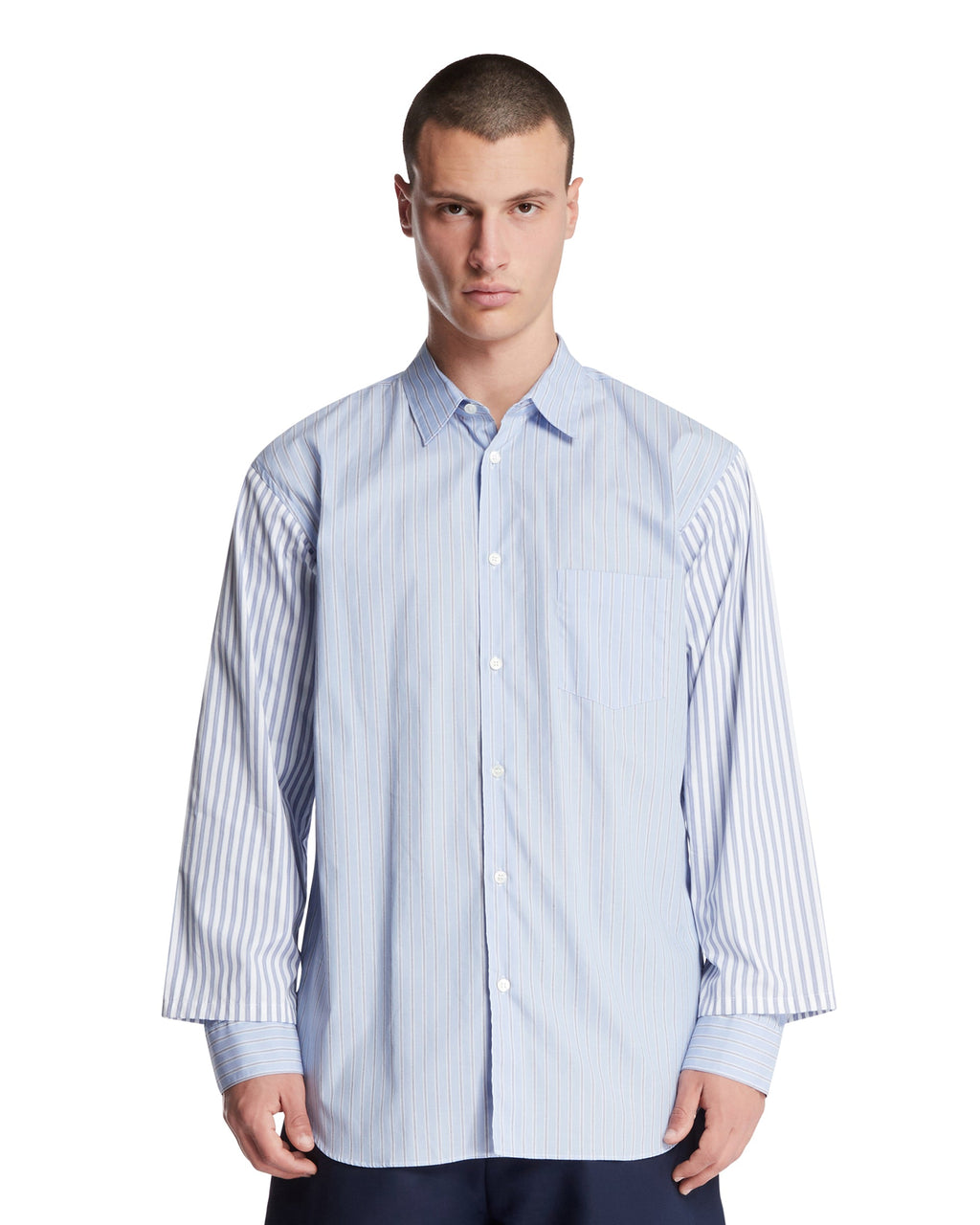 Оригінальна Light Blue Double-Sleeve Shirt Comme des garcons – боковий вид