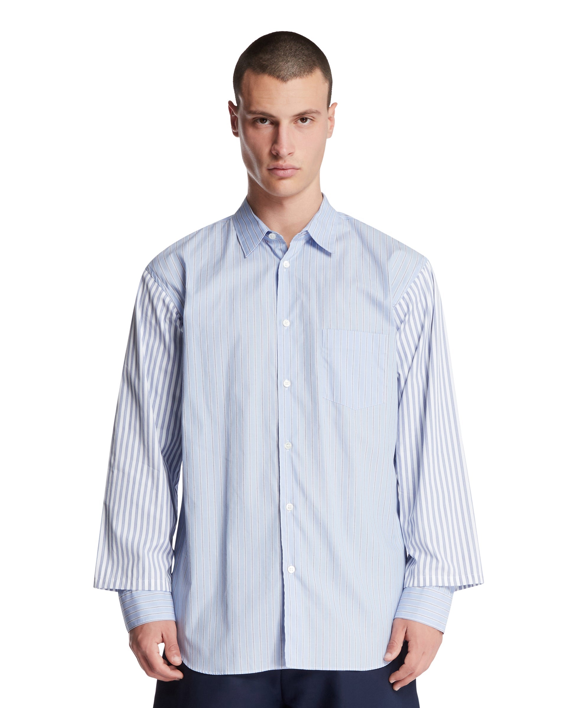 Оригінальна Light Blue Double-Sleeve Shirt Comme des garcons – боковий вид