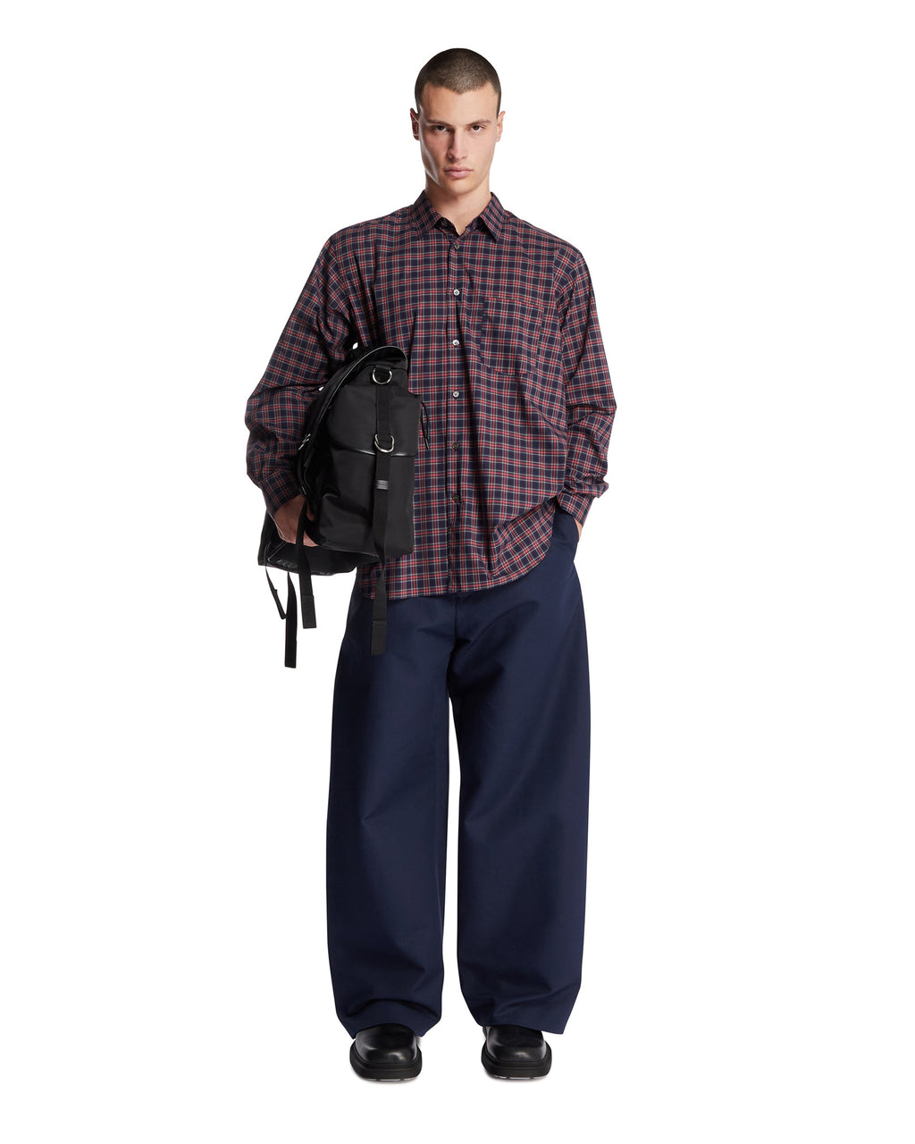 Red Cotton Checkered Shirt Comme des garcons оригінал – Купити в Україні – детальний вид