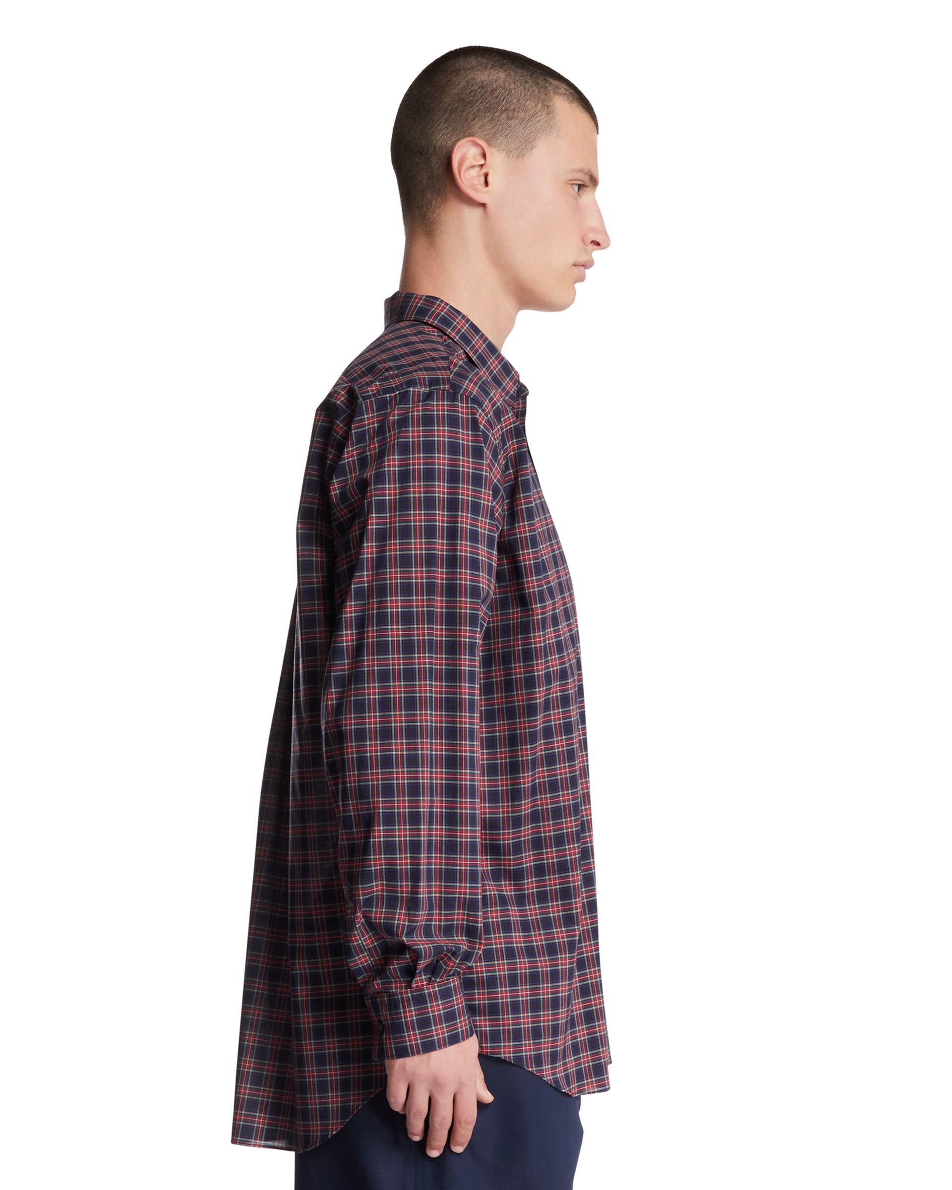 Red Cotton Checkered Shirt Comme des garcons оригінал – Купити в Україні – збільшений вид