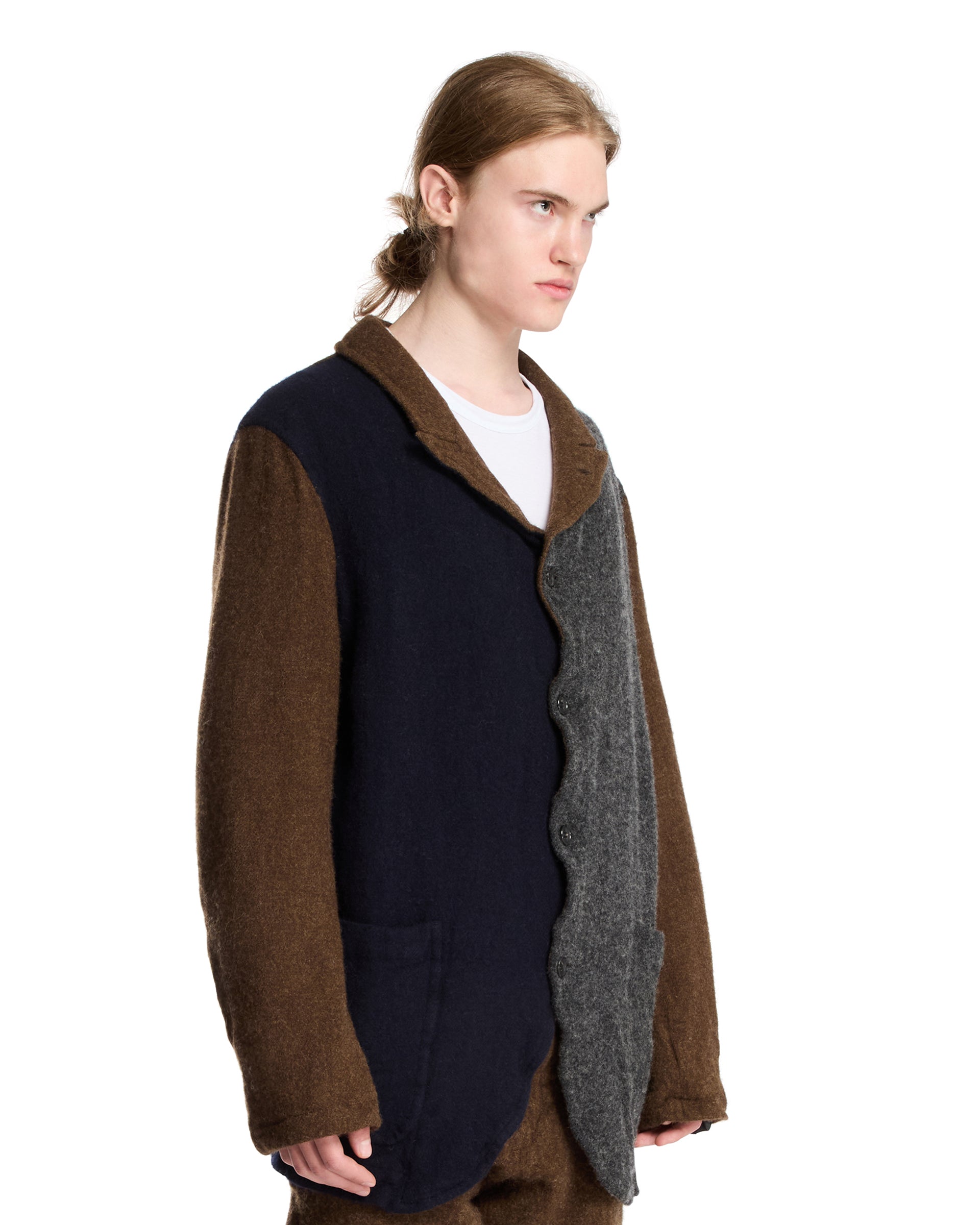 Brown Wool Cardigan Comme des garcons – Гарантія оригінальності – вид ззаду