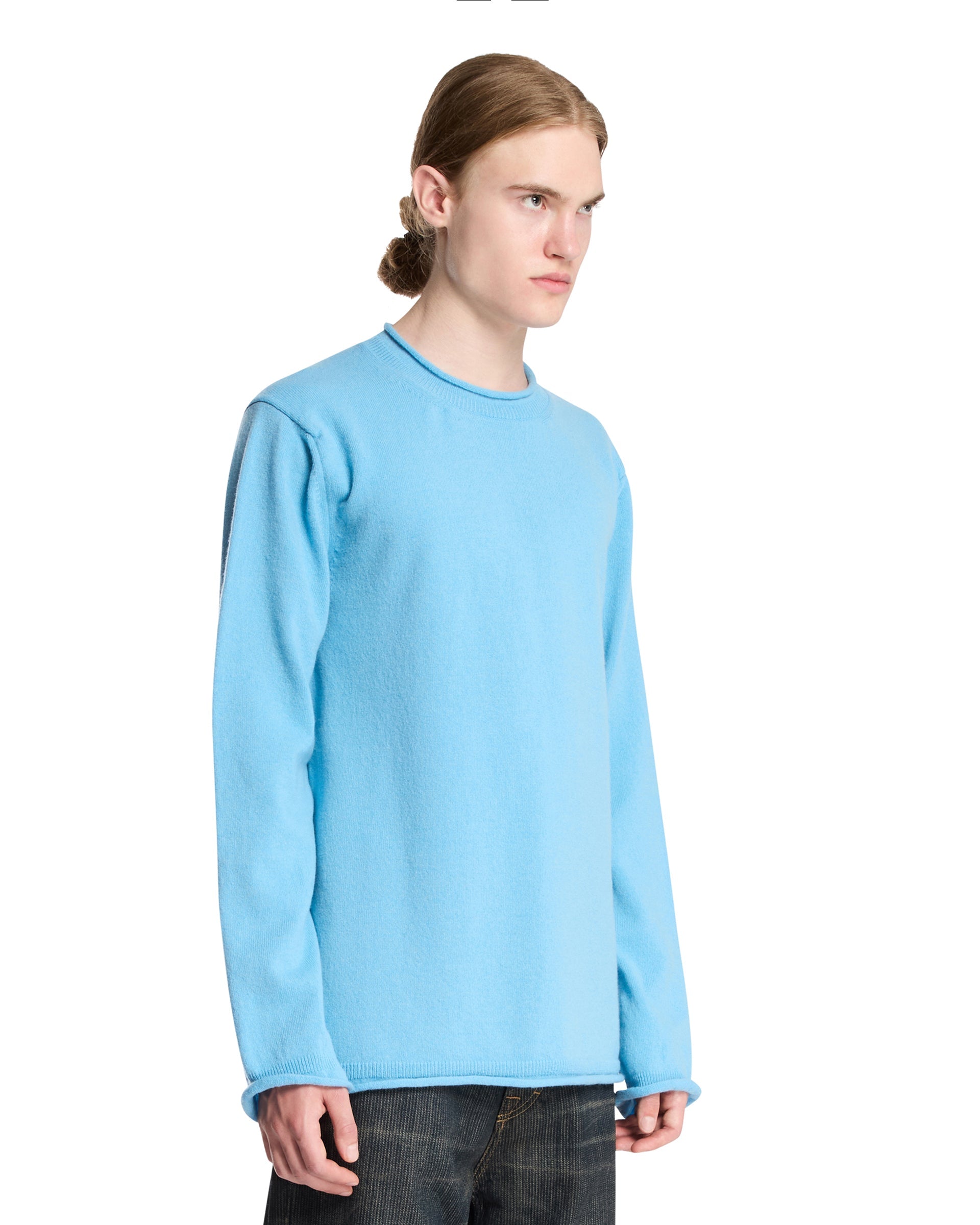 Light Blue Wool Sweater Comme des garcons – Гарантія оригінальності – вид ззаду