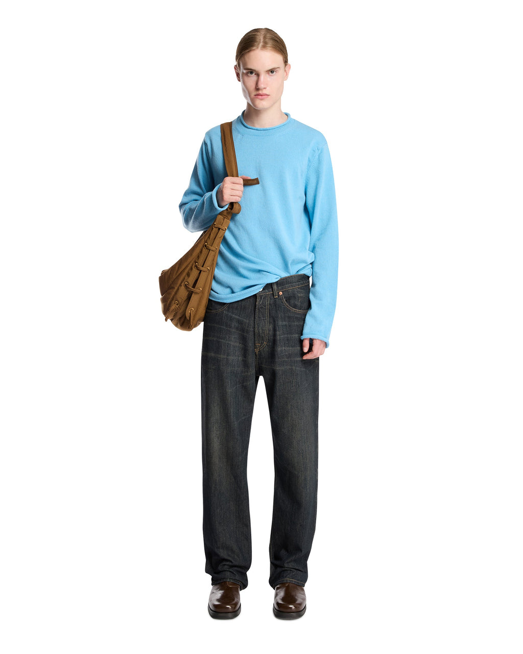 Light Blue Wool Sweater Comme des garcons – Гарантія оригінальності – детальний вид