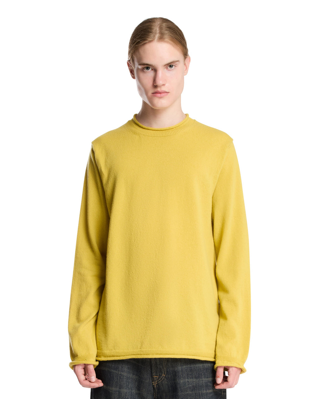 Оригінальна Yellow Wool Sweater Comme des garcons – боковий вид