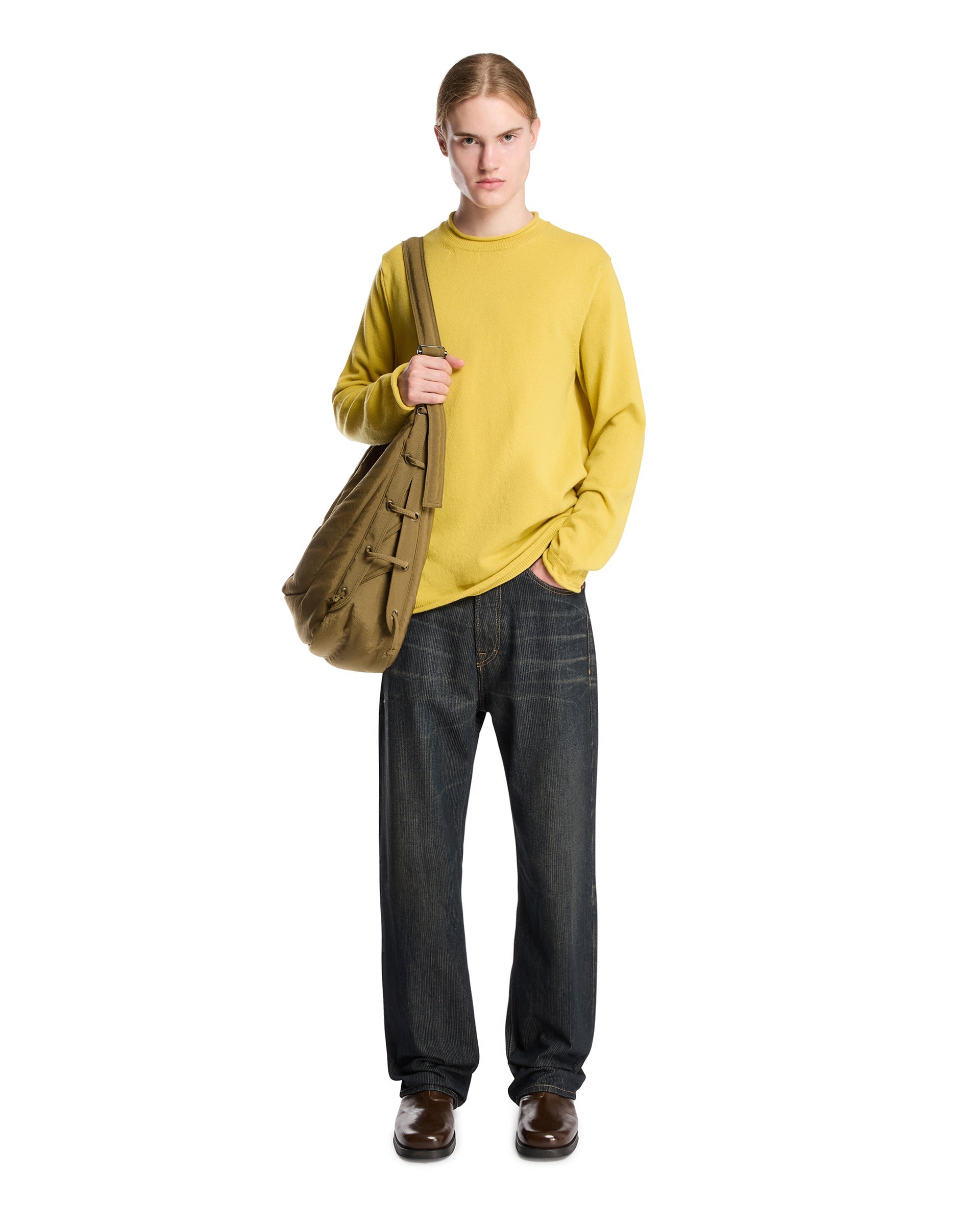 Оригінальна Yellow Wool Sweater Comme des garcons – детальний вид