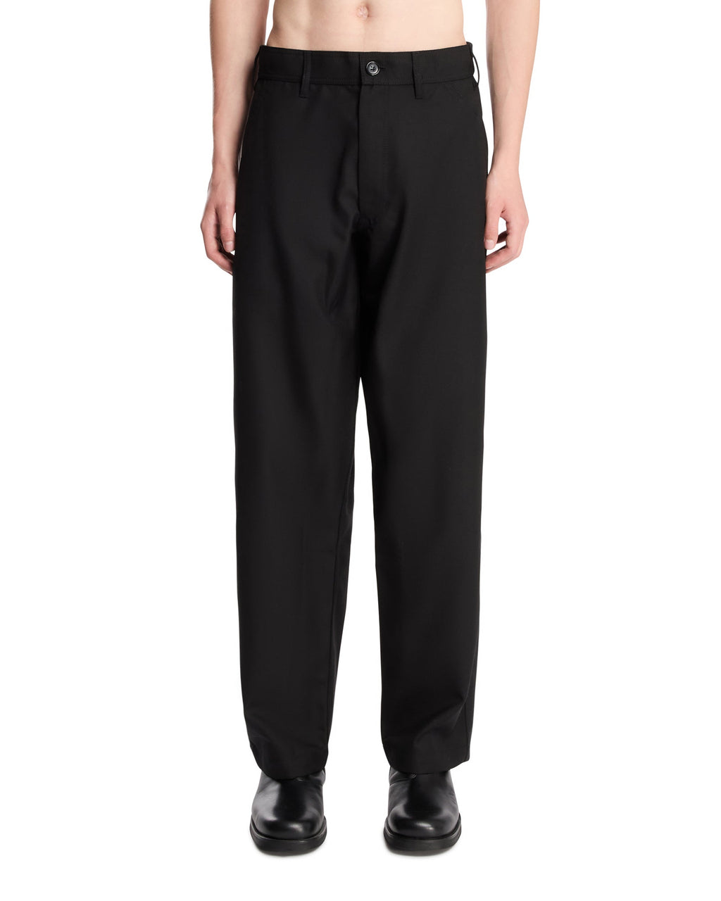 Black Wool Trousers Comme des garcons – Гарантія оригінальності – боковий вид