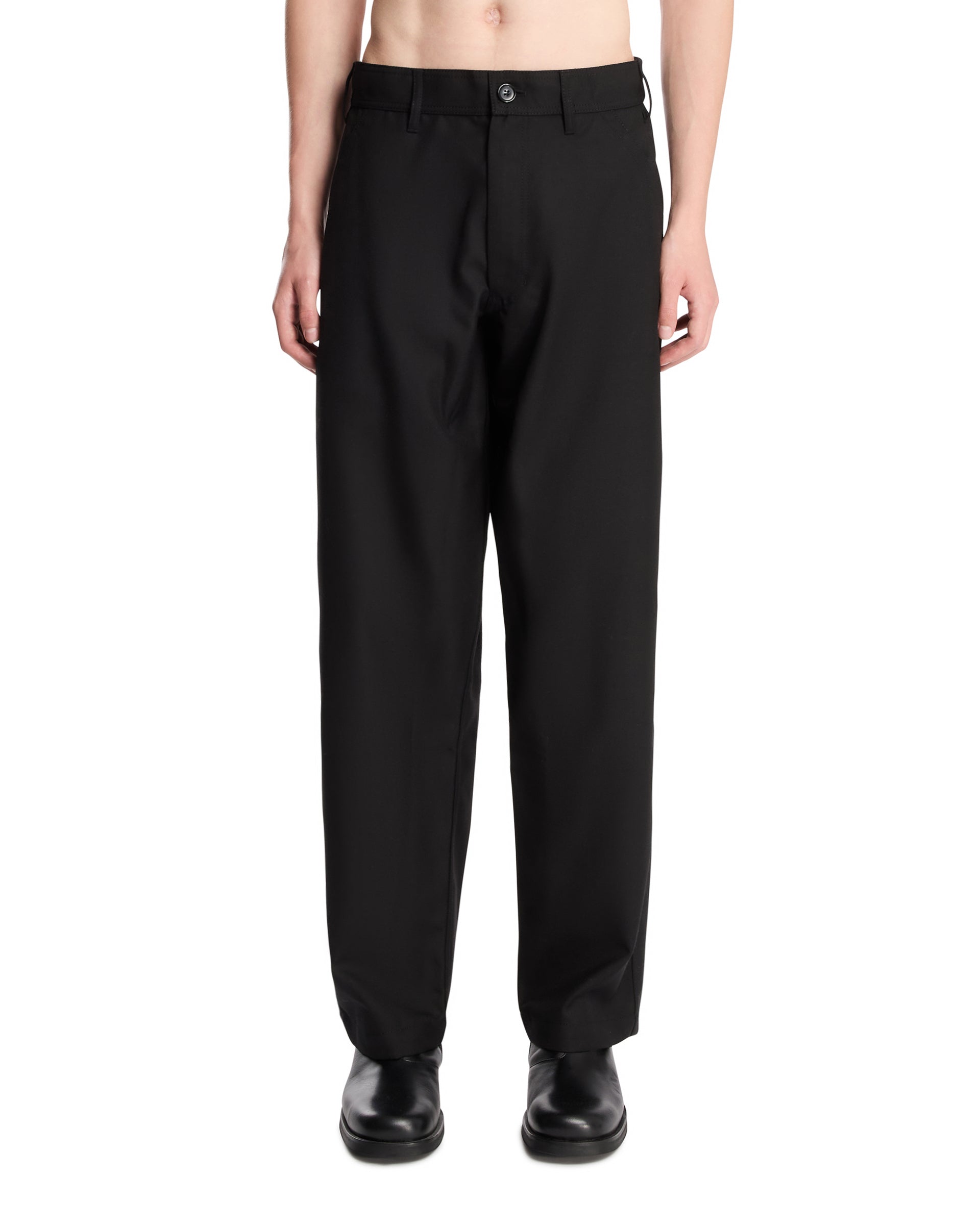 Black Wool Trousers Comme des garcons – Гарантія оригінальності – боковий вид
