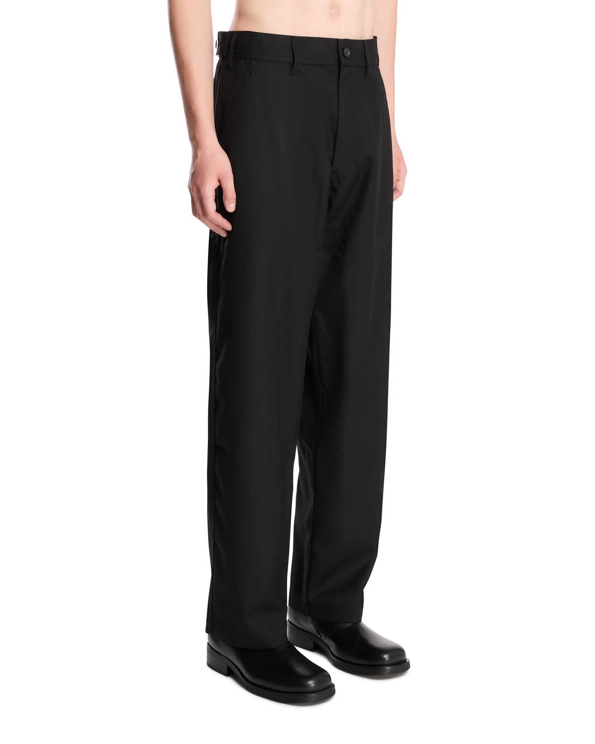 Black Wool Trousers Comme des garcons – Гарантія оригінальності – вид ззаду