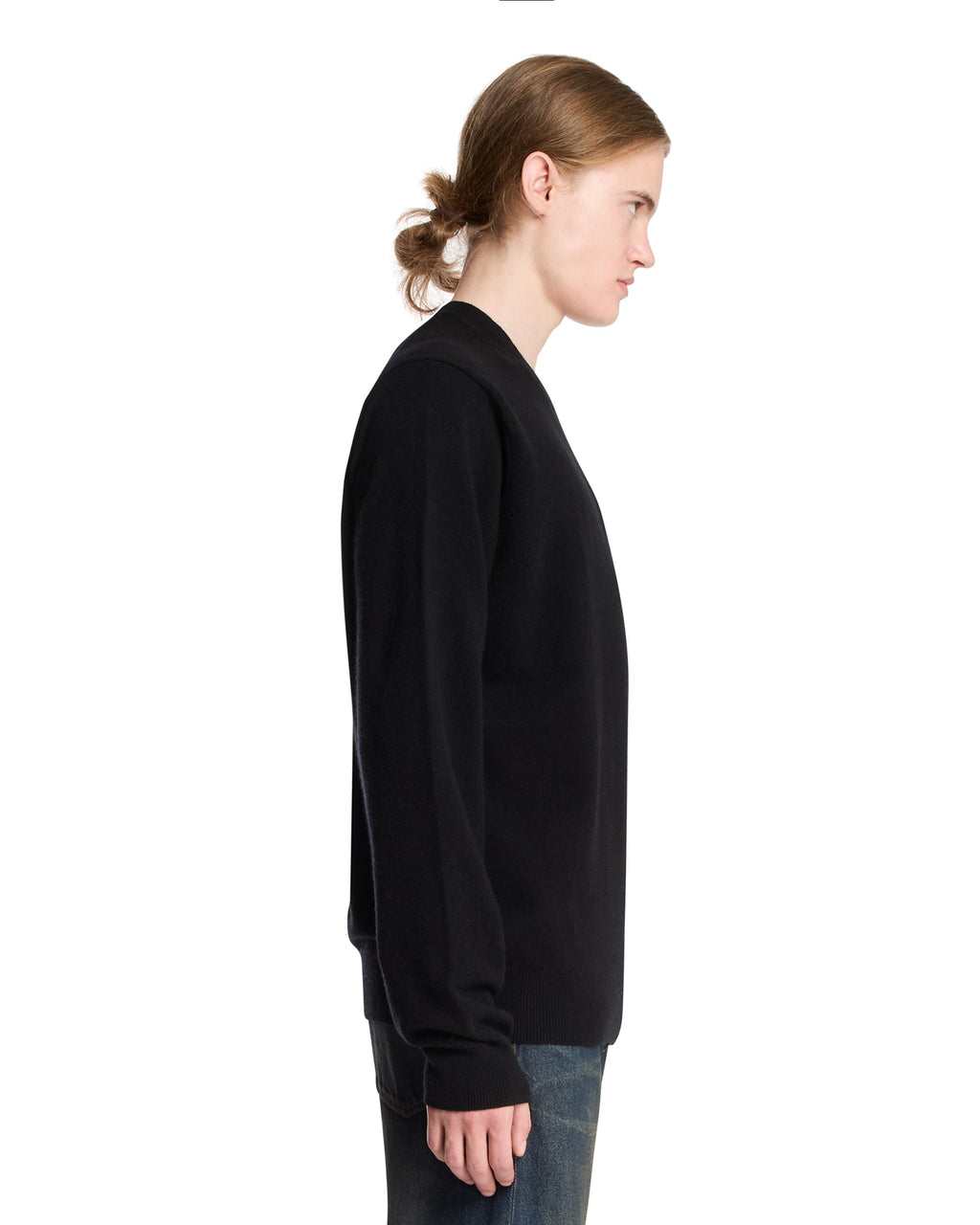 Оригінальна Black Wool Crewneck Sweater Comme des garcons – збільшений вид