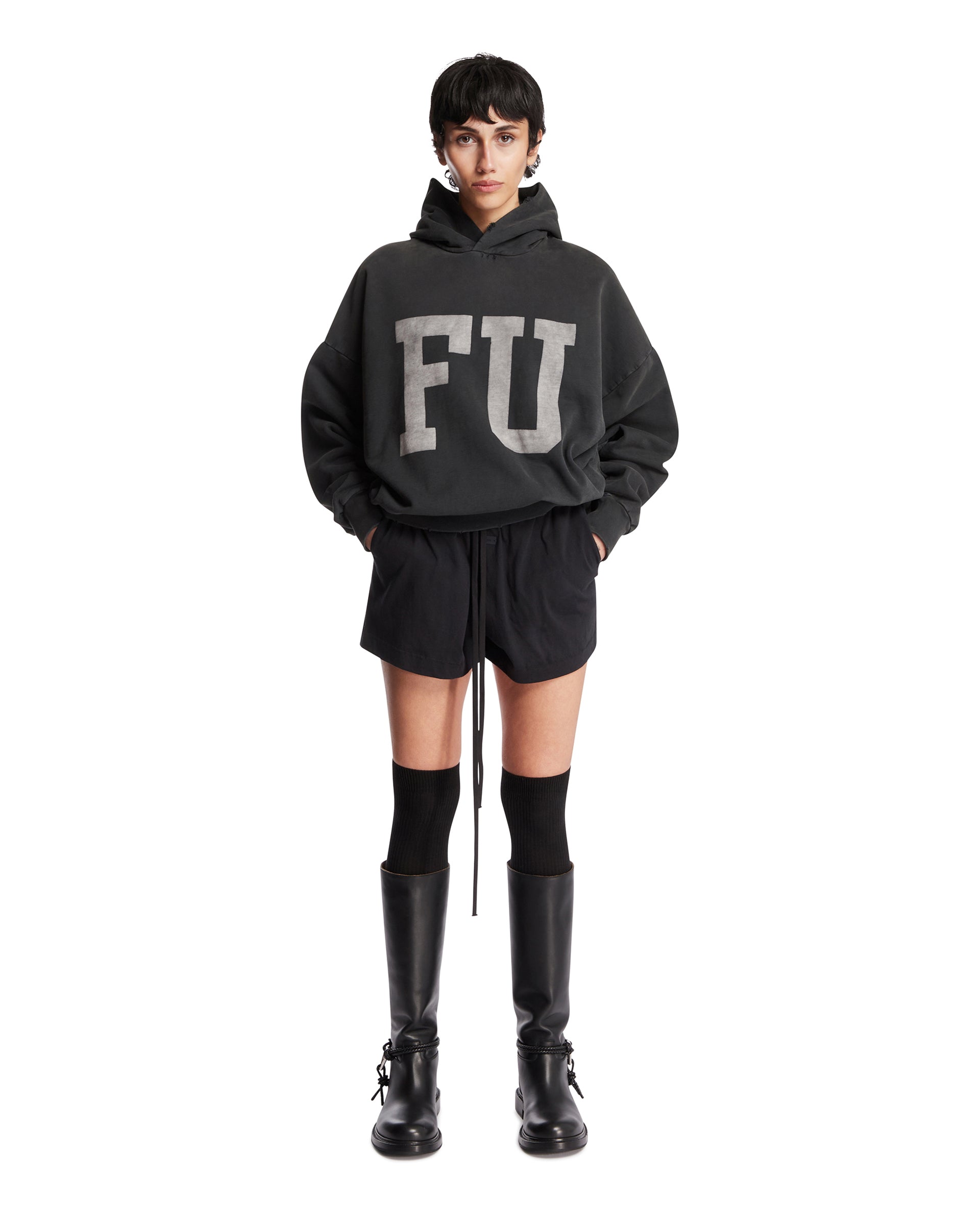 Оригінальна Black Printed Cotton Sweatshirt Fear of god – детальний вид - FEAR OF GOD
