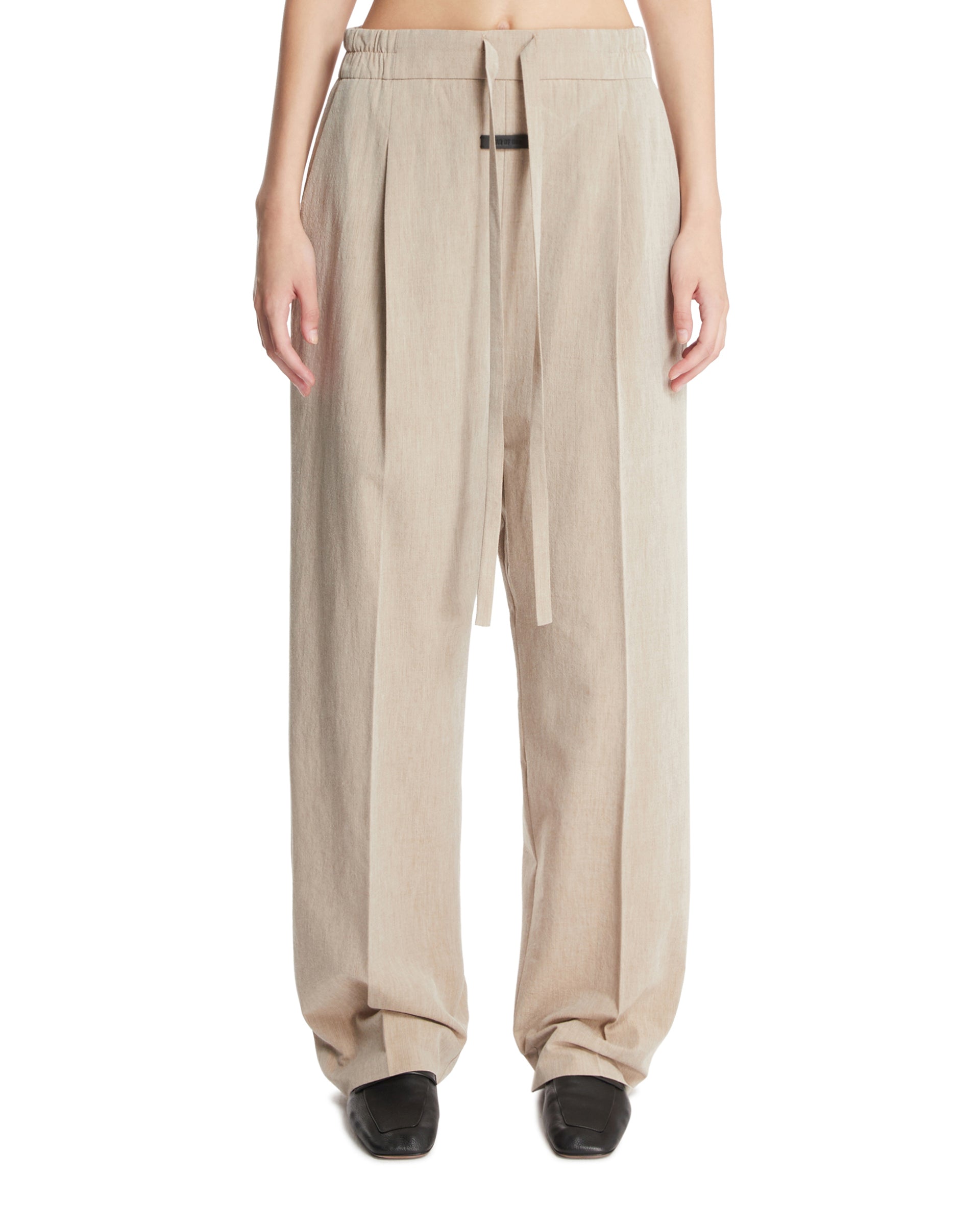 Beige Wool and Cotton Drawstring Pants - FEAR OF GOD
