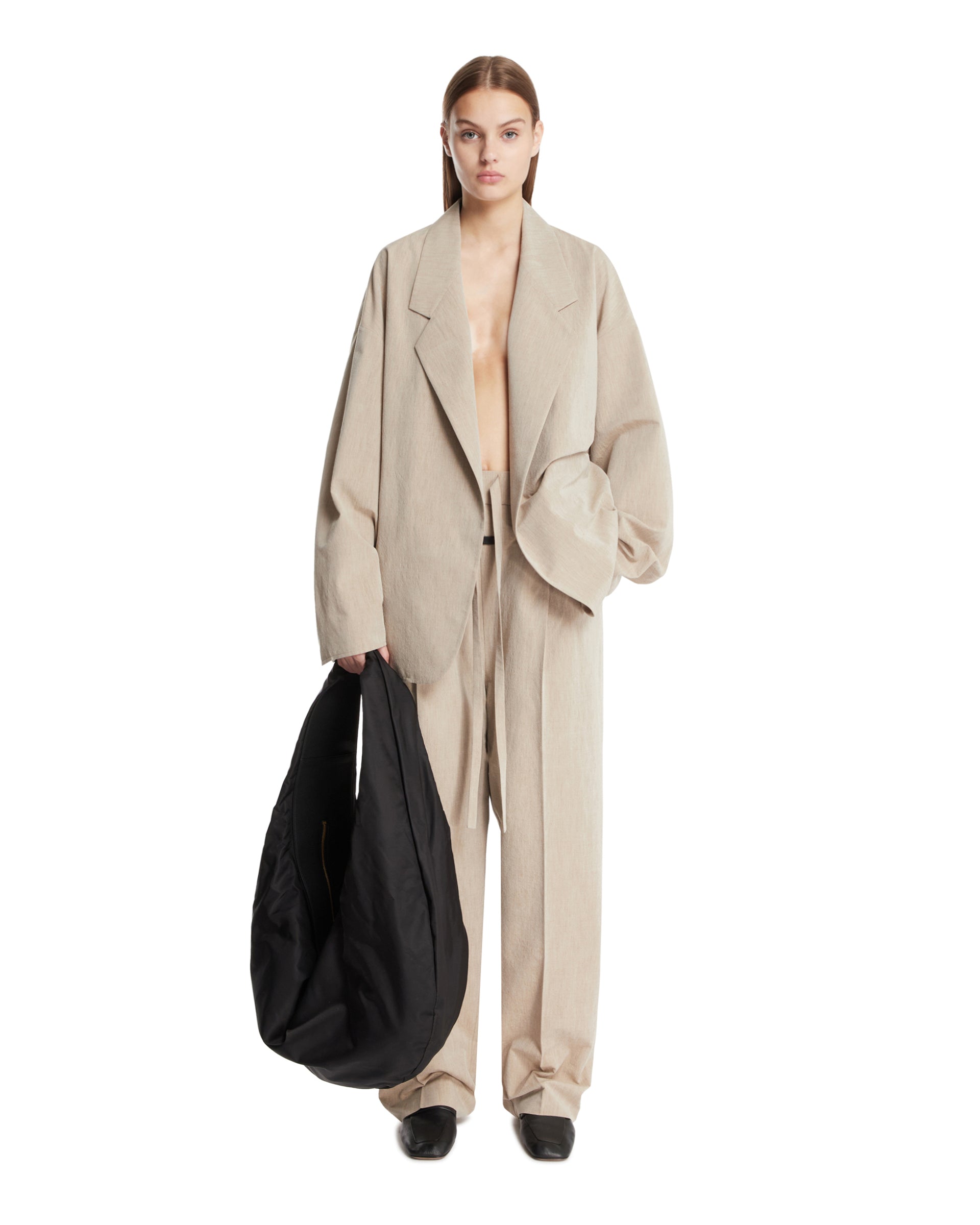 Beige Wool and Cotton Drawstring Pants - FEAR OF GOD