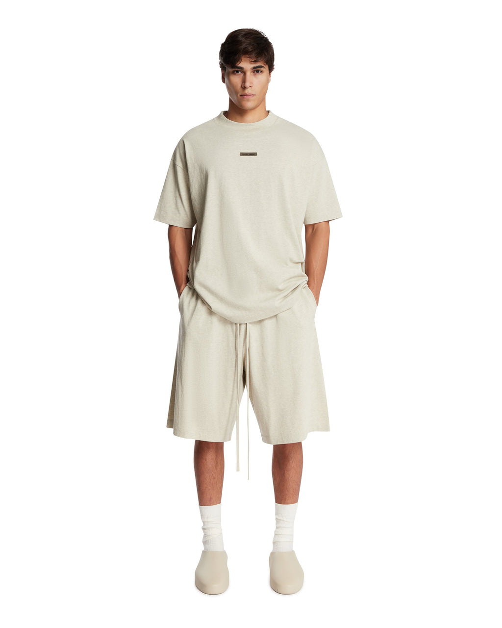 Gray Cotton Logo T-Shirt Fear of god – Гарантія оригінальності – детальний вид