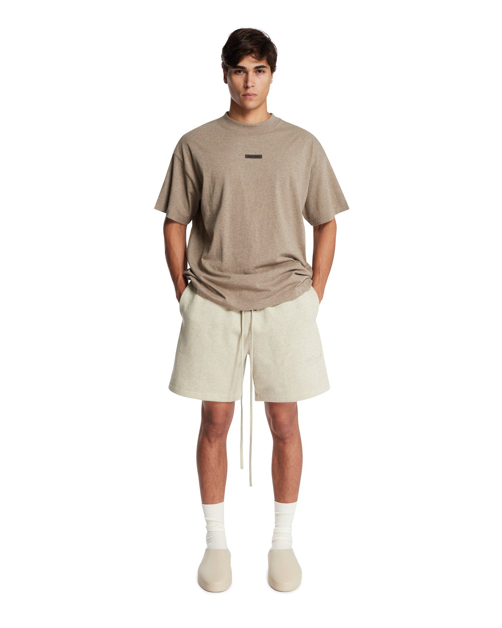 Beige Cotton Logo T-Shirt Fear of god – Гарантія оригінальності – детальний вид