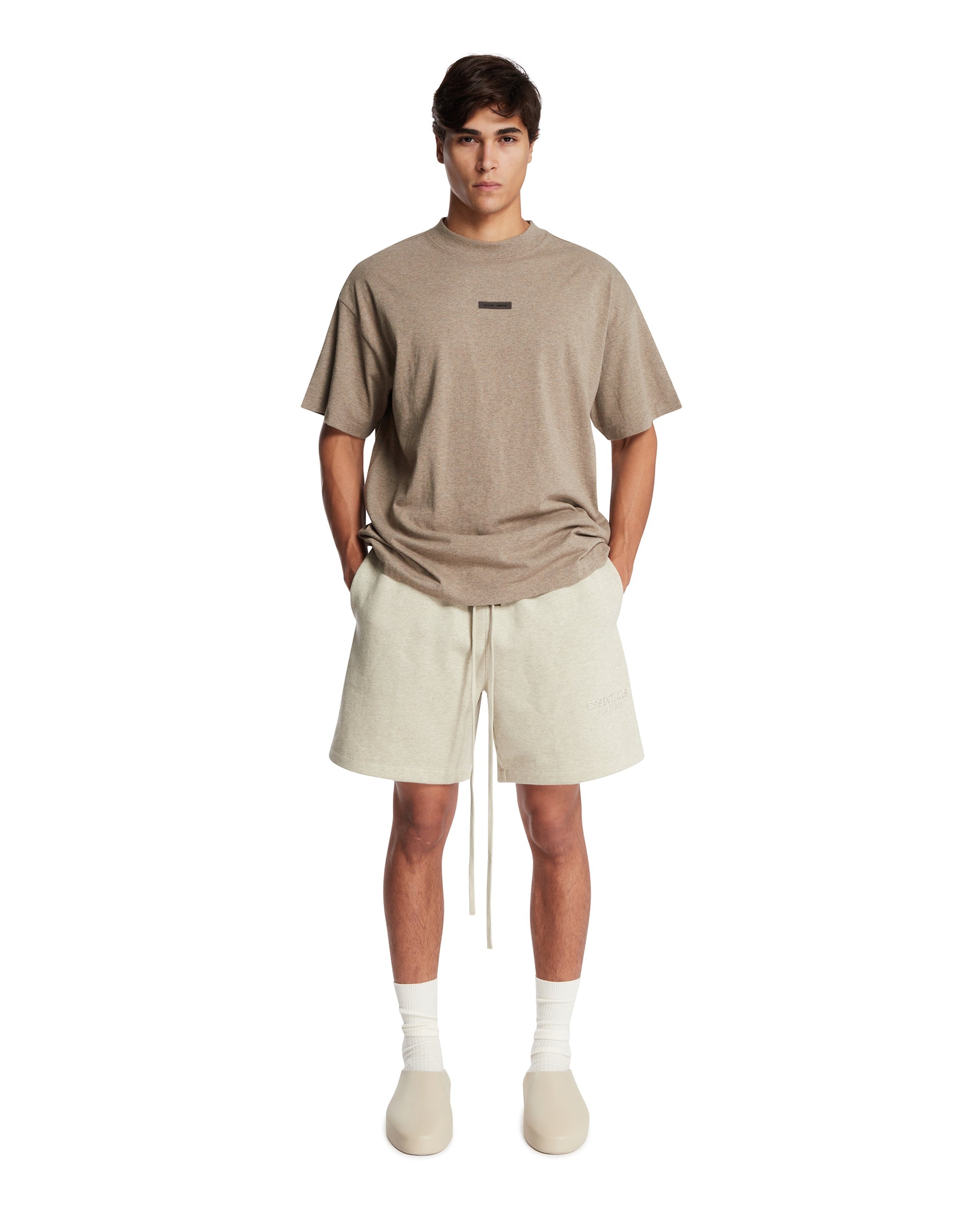 Beige Cotton Logo T-shirt - FEAR OF GOD