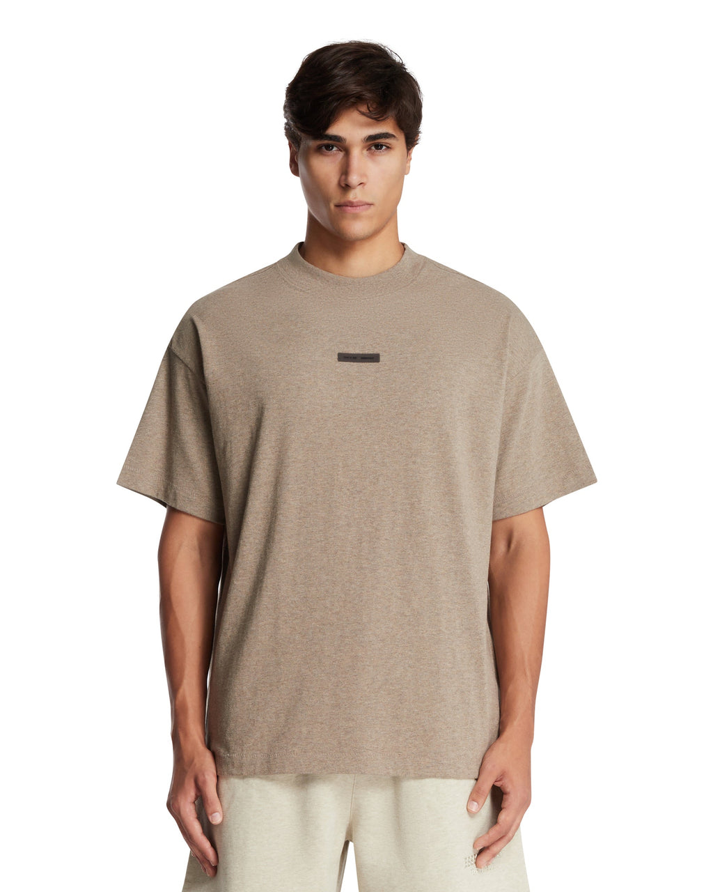 Beige Cotton Logo T-Shirt Fear of god – Гарантія оригінальності – боковий вид