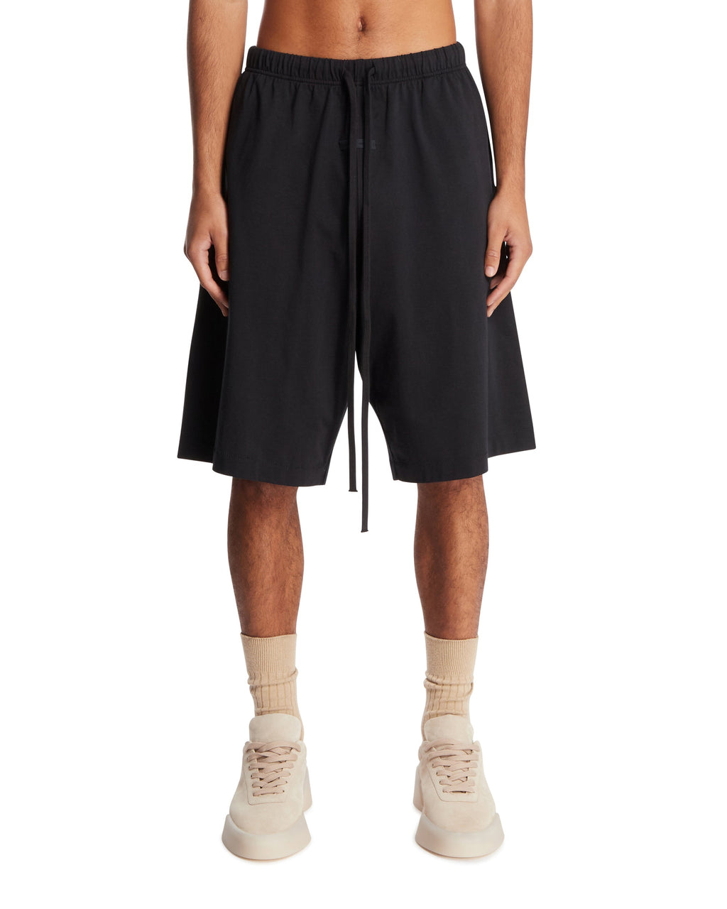 Black Relaxed Cotton Shorts Fear of god – Гарантія оригінальності – боковий вид