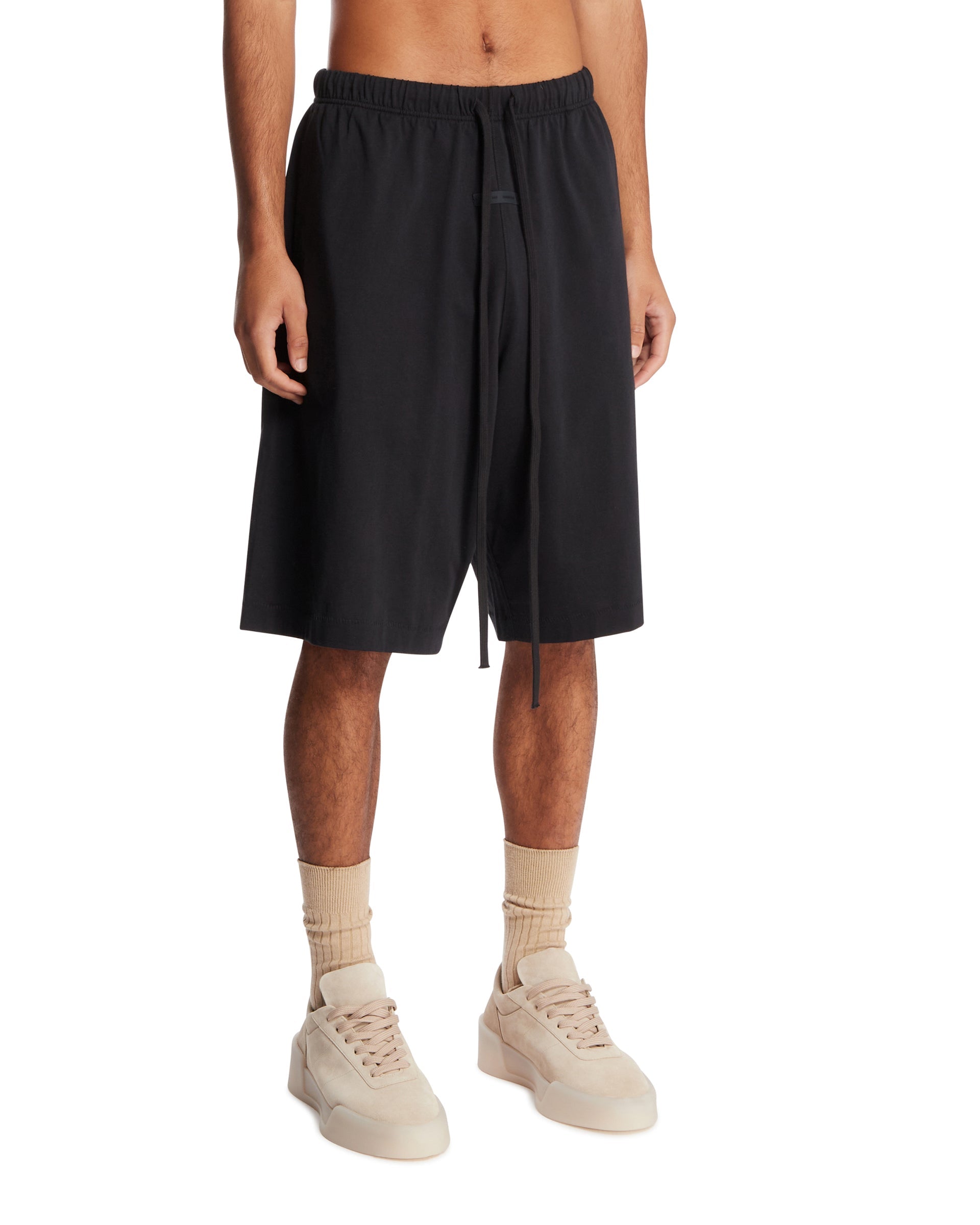 Black Relaxed Cotton Shorts Fear of god – Гарантія оригінальності – вид ззаду - FEAR OF GOD