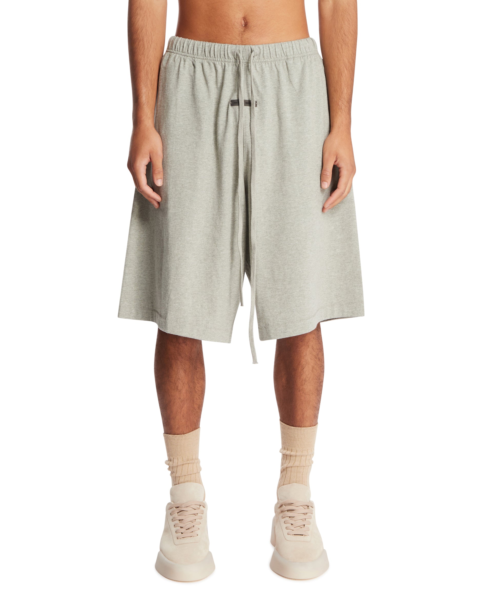 Gray Relaxed Cotton Shorts Fear of god оригінал – Купити в Україні – боковий вид - FEAR OF GOD