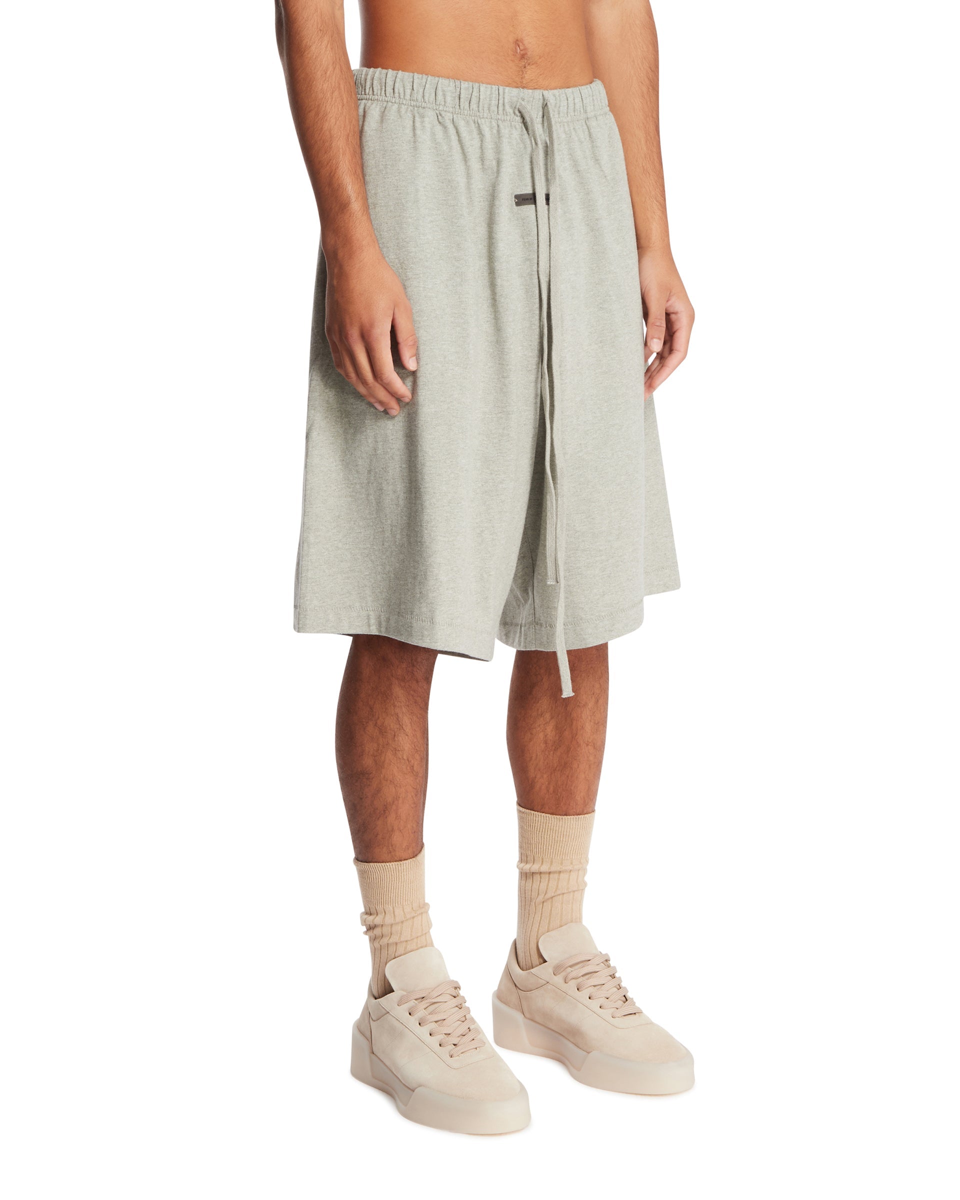 Gray Relaxed Cotton Shorts Fear of god оригінал – Купити в Україні – вид ззаду - FEAR OF GOD